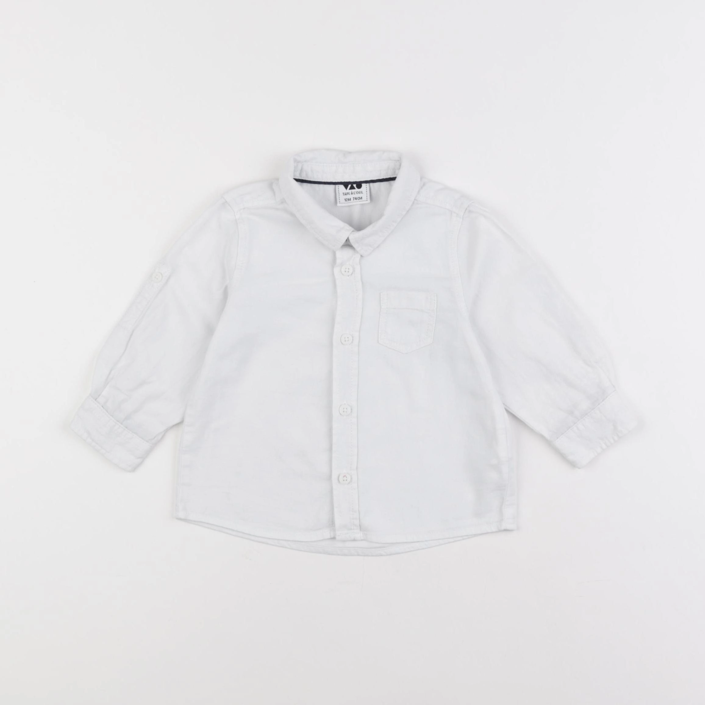 Tape à l'oeil - chemise blanc - 12 mois