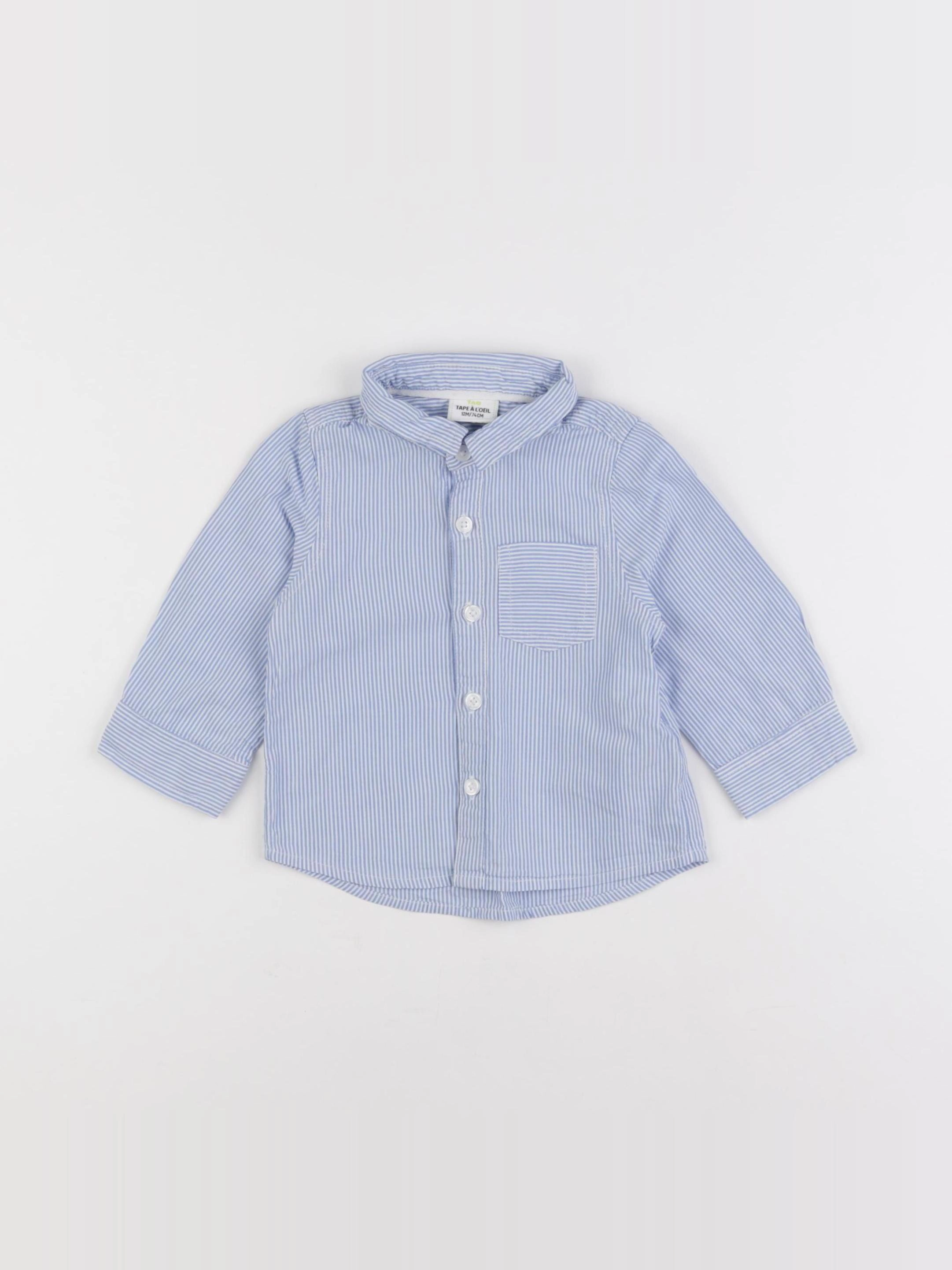 Tape à l'oeil - chemise bleu - 12 mois