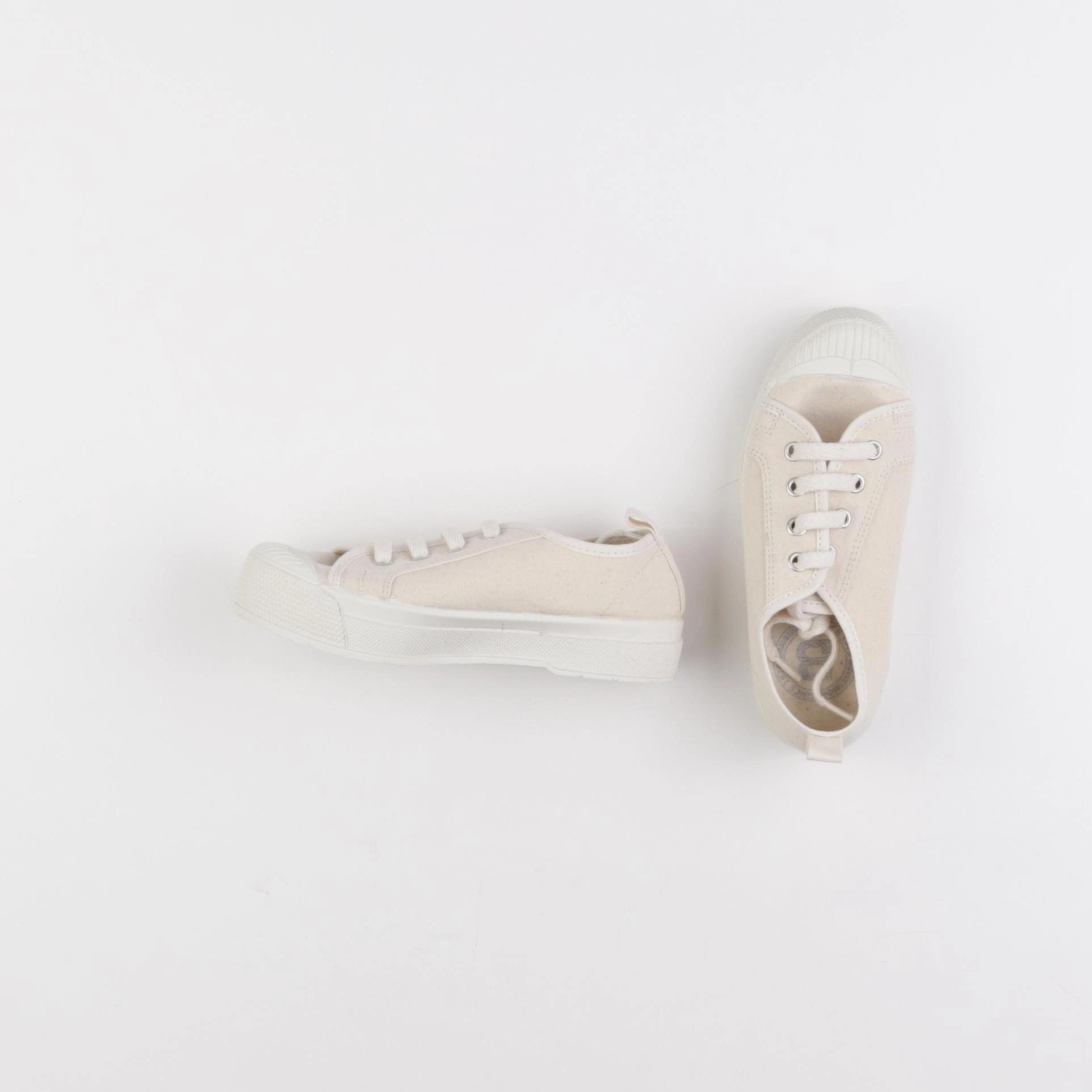 Bensimon - tennis à scratch/ lacets beige - pointure 33