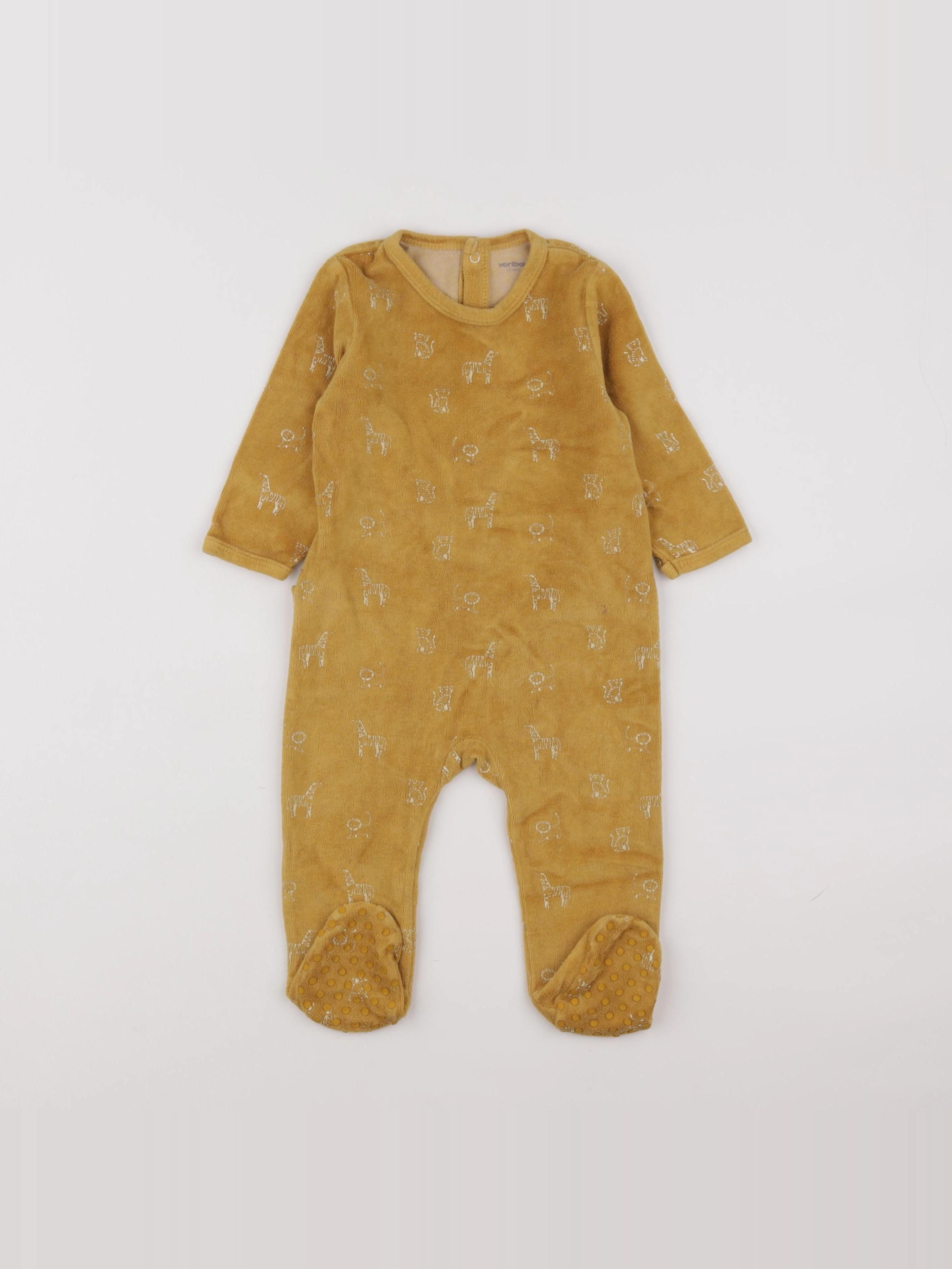 Vertbaudet - pyjama velours jaune - 12 mois