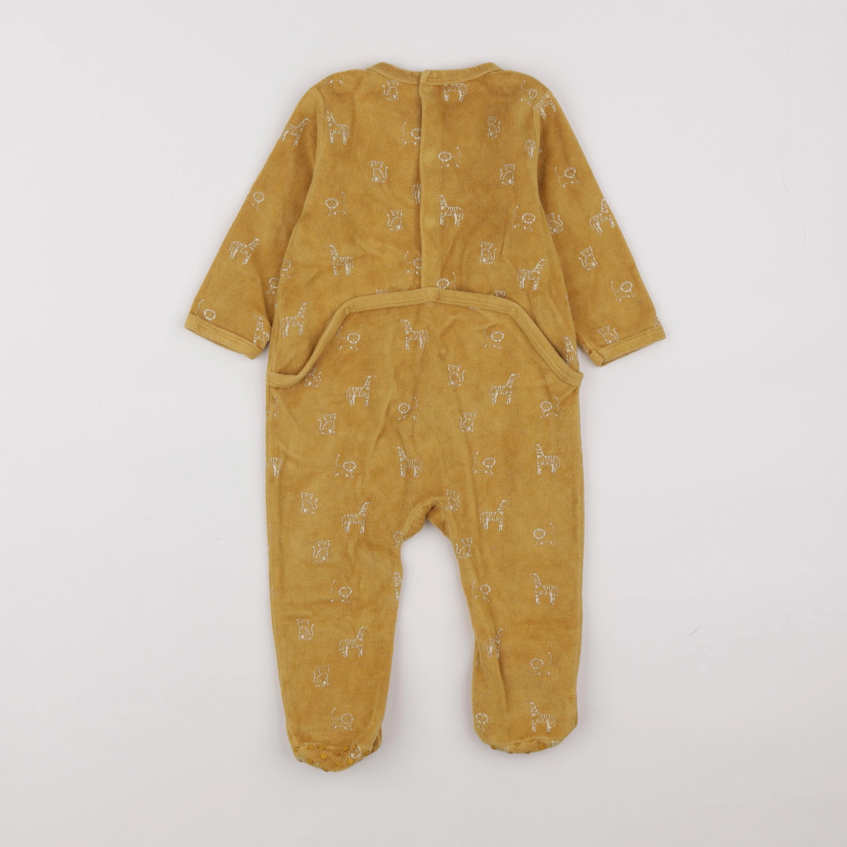 Vertbaudet - pyjama velours jaune - 12 mois