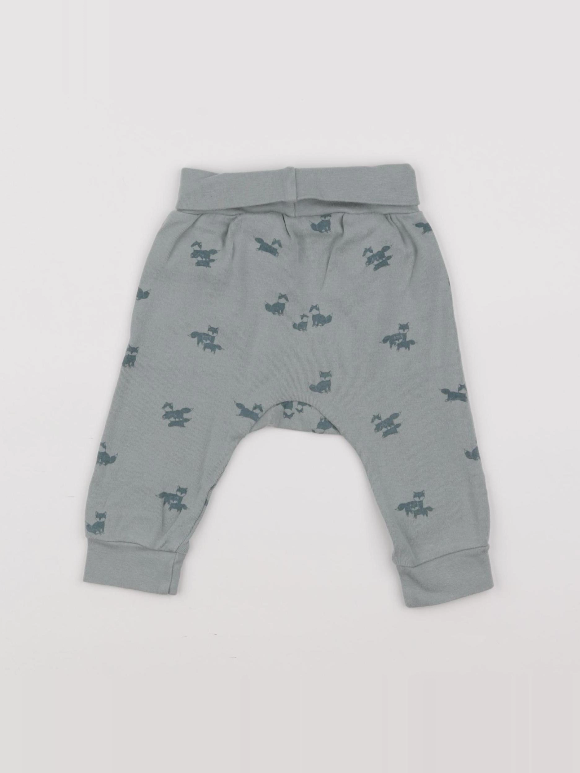 H&M - sarouel vert - 3/6 mois