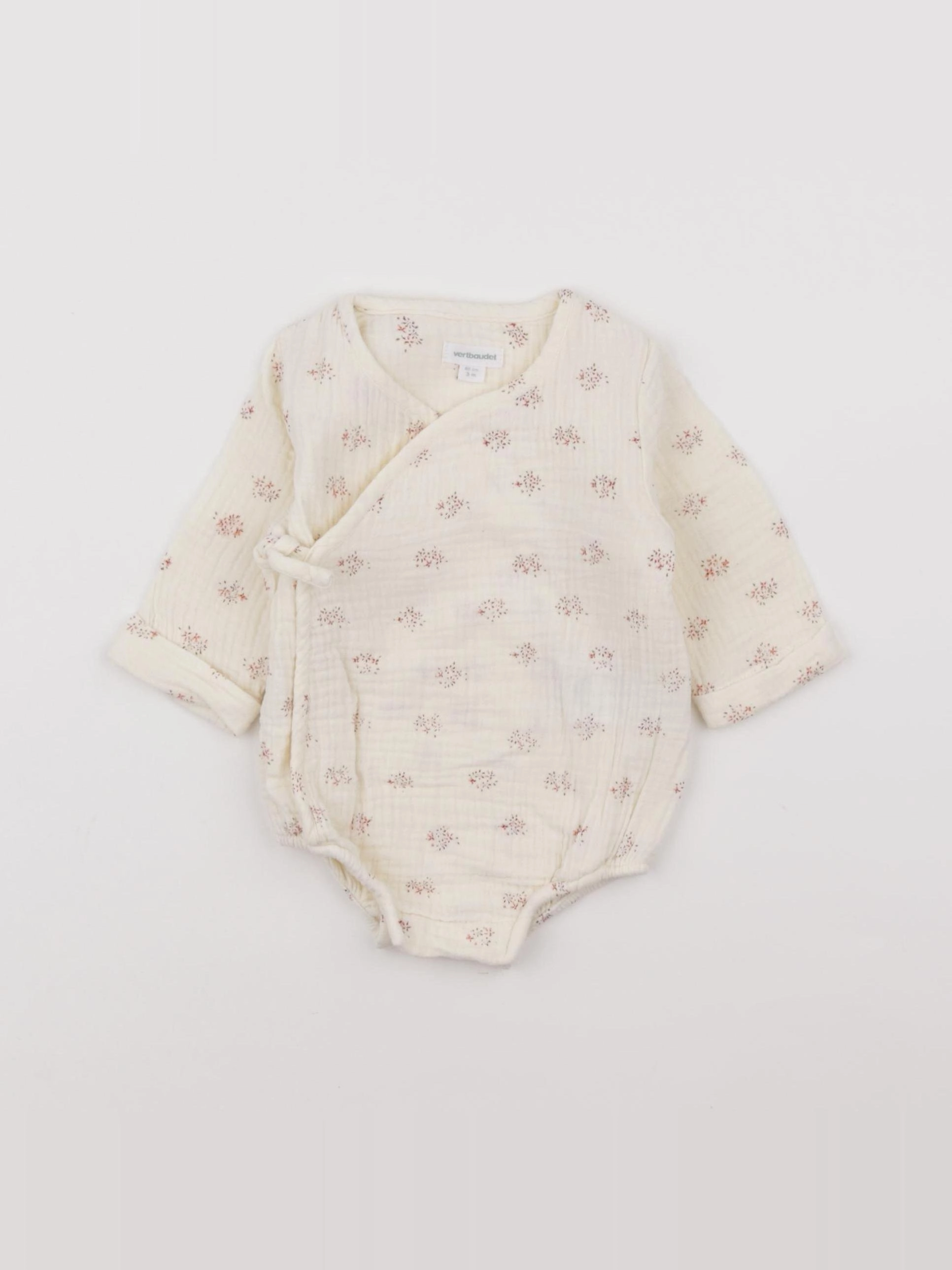 Vertbaudet - combinaison beige - 3 mois
