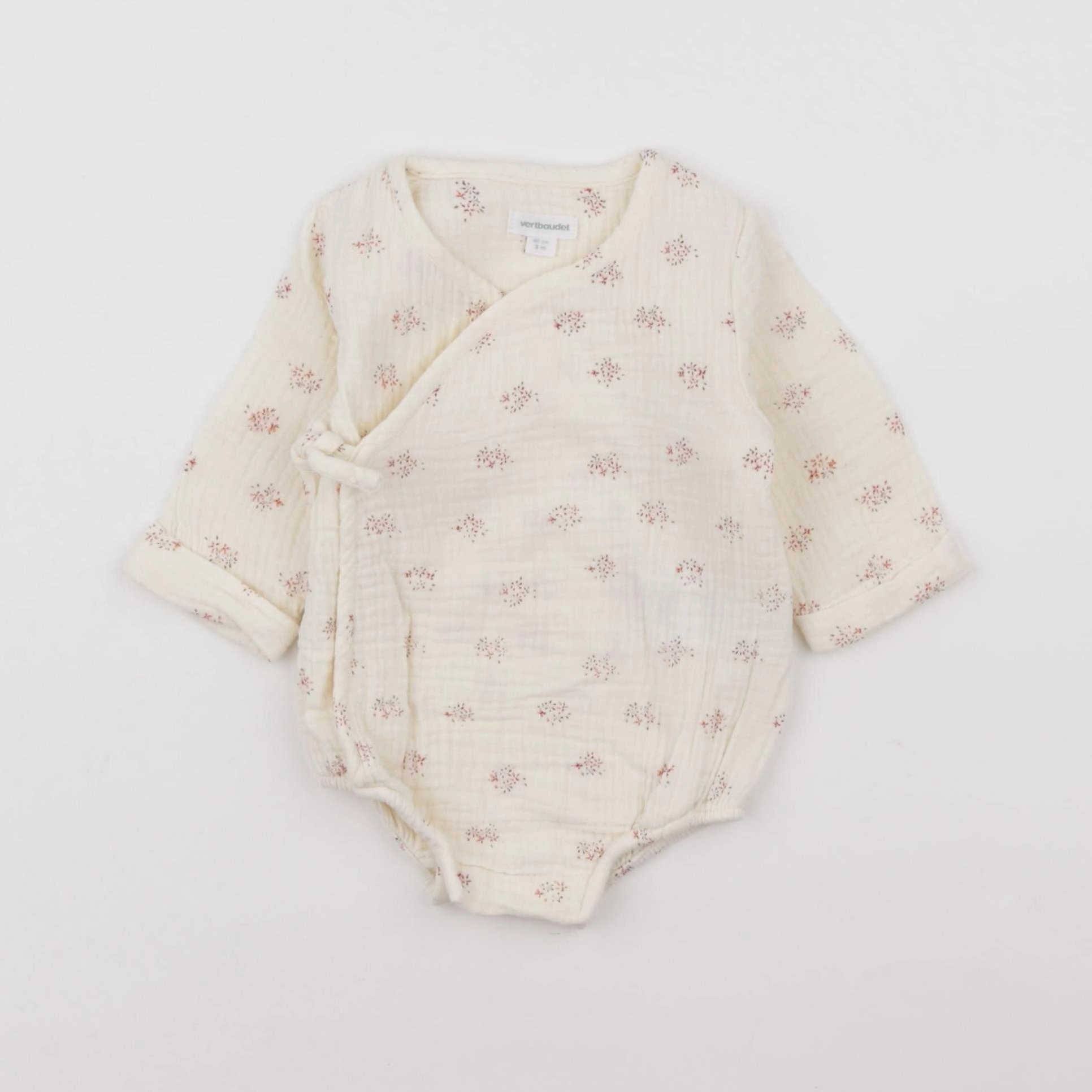 Vertbaudet - combinaison beige - 3 mois