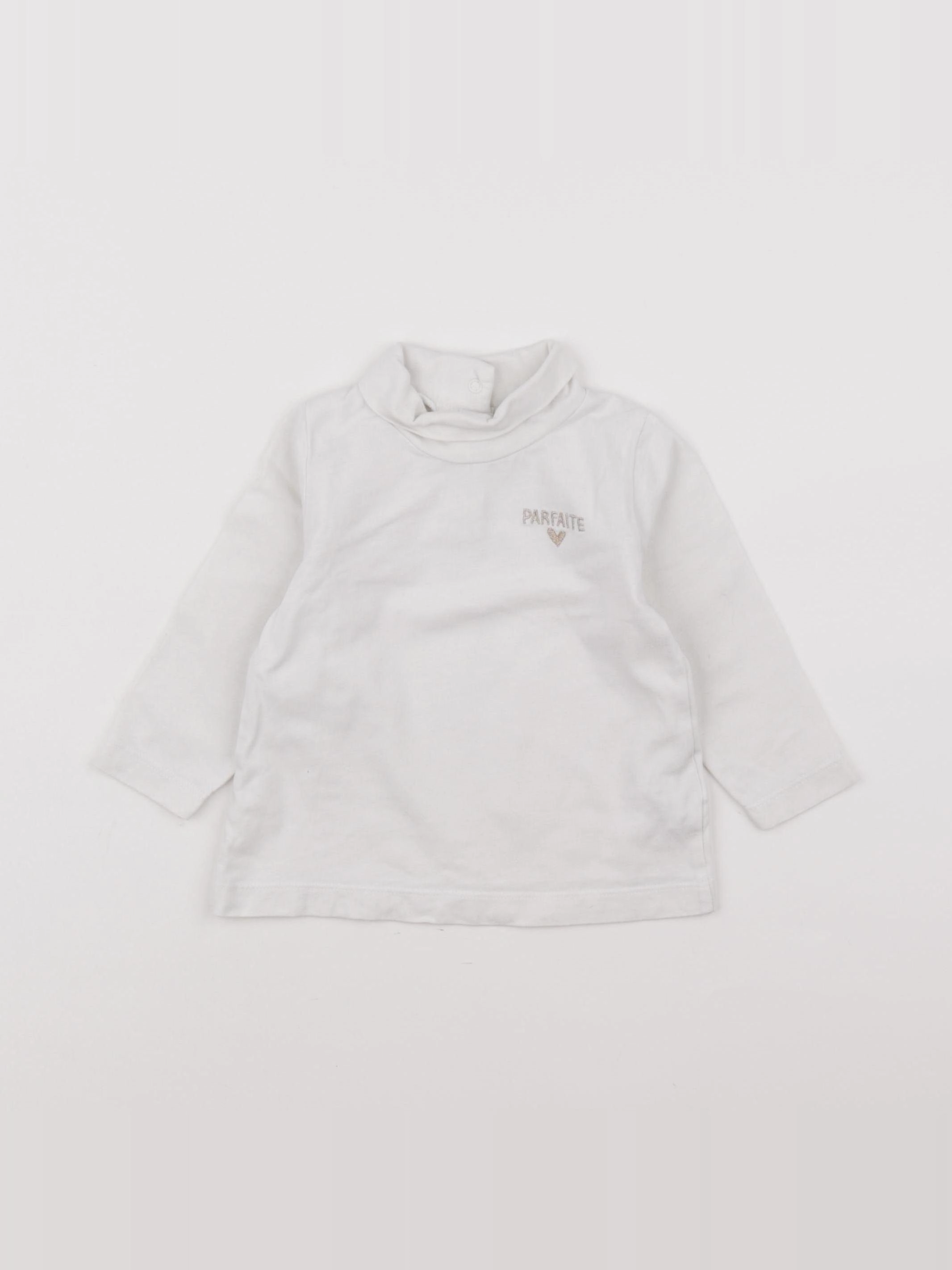 Tape à l'oeil - sous-pull blanc - 12 mois