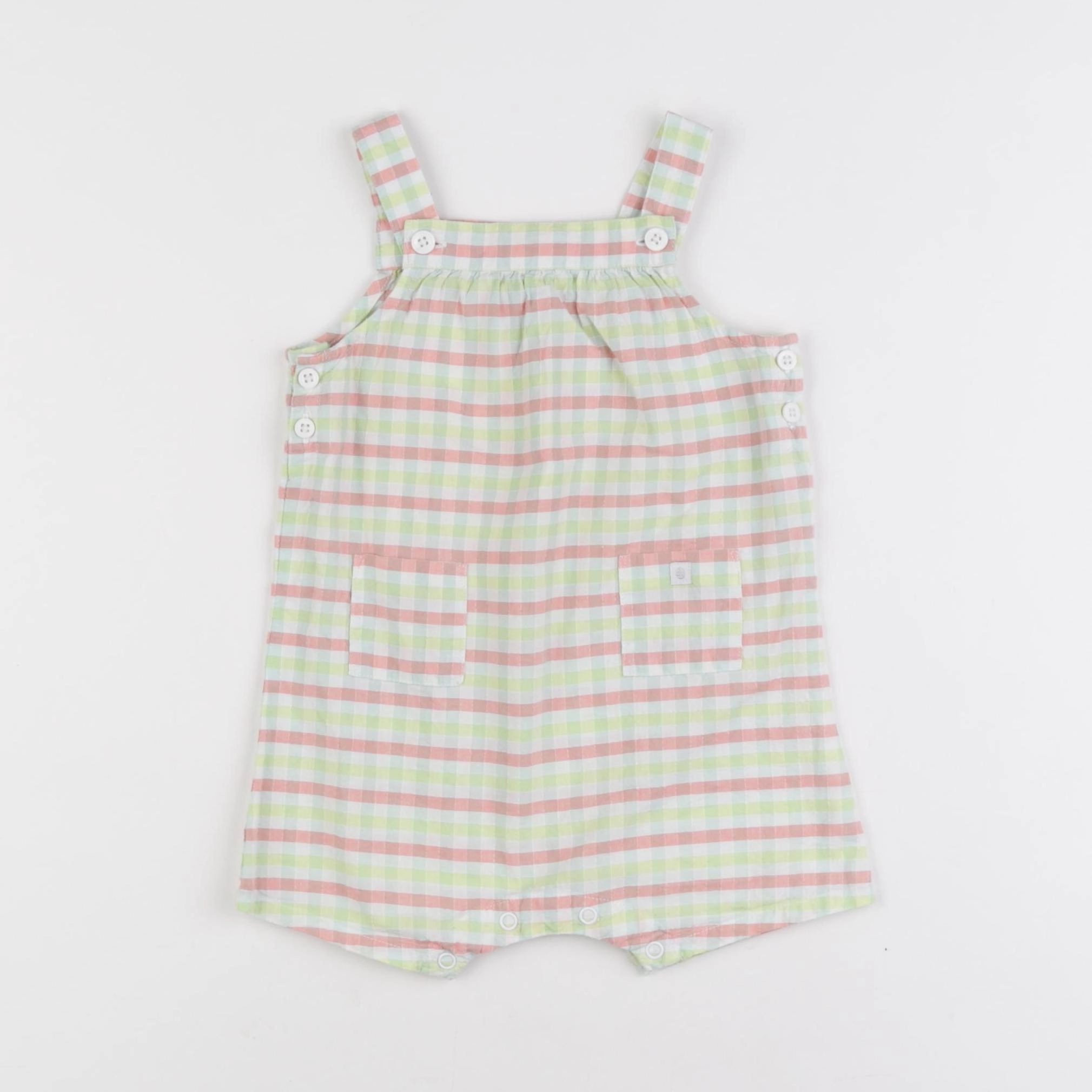 Petit Bateau - salopette multicolore - 12 mois