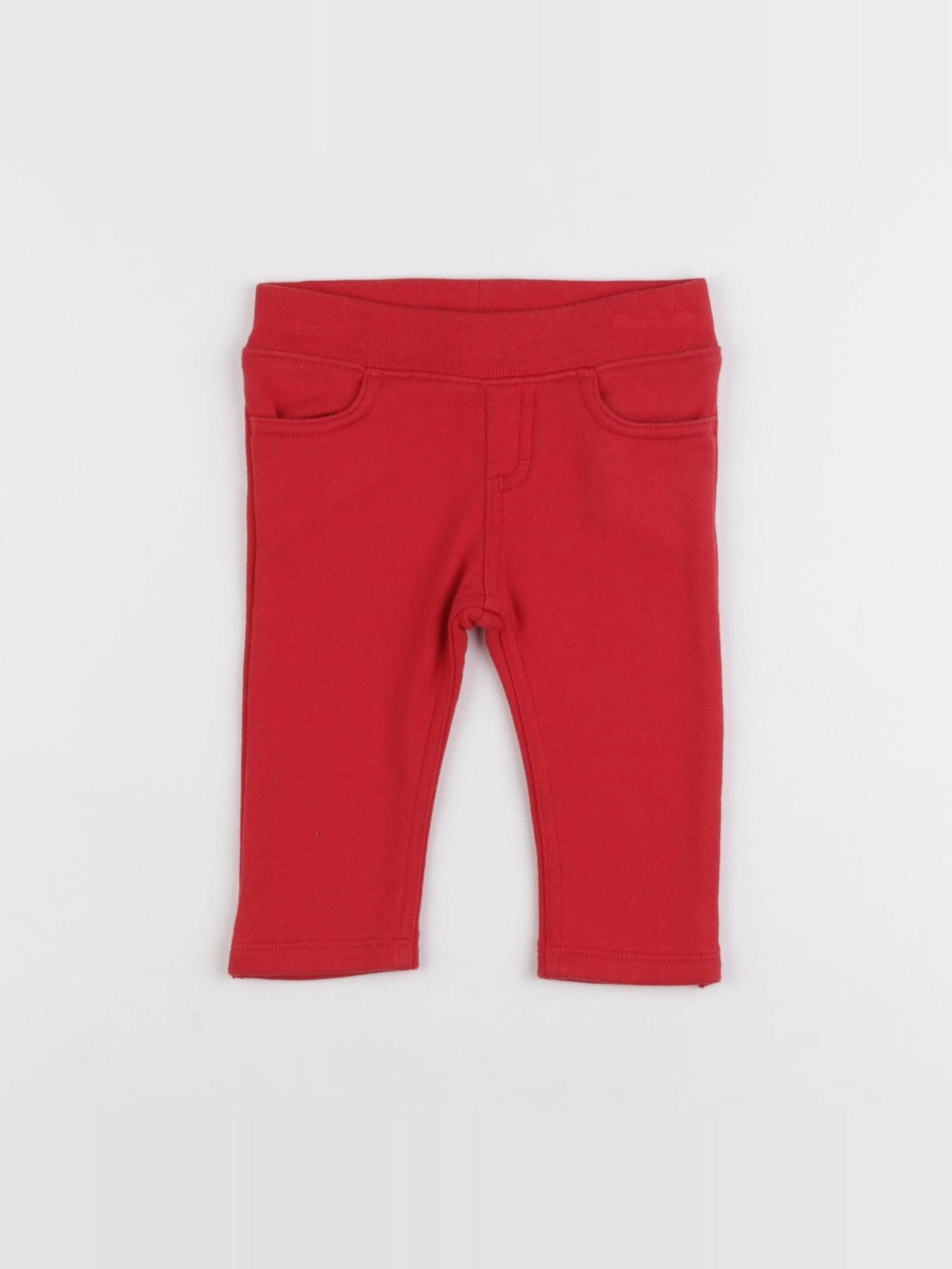 Petit Bateau - pantalon rouge - 3 mois