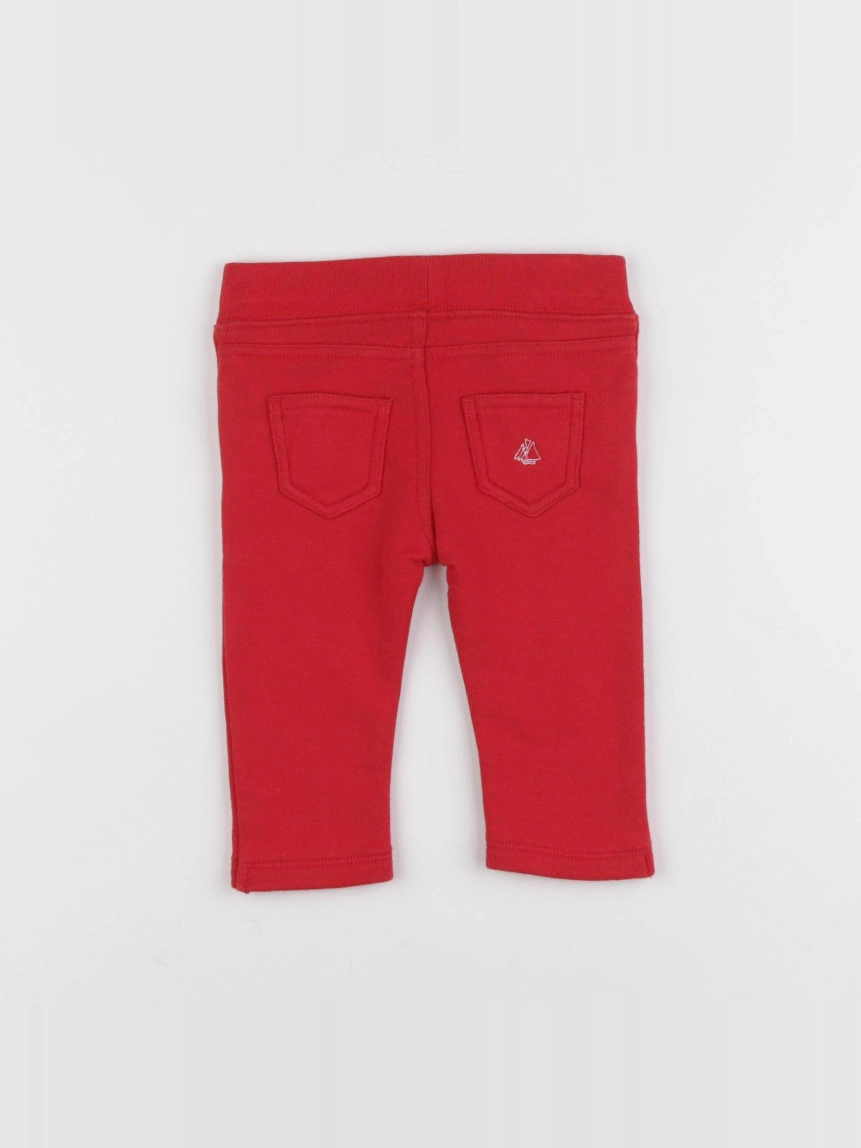 Petit Bateau - pantalon rouge - 3 mois