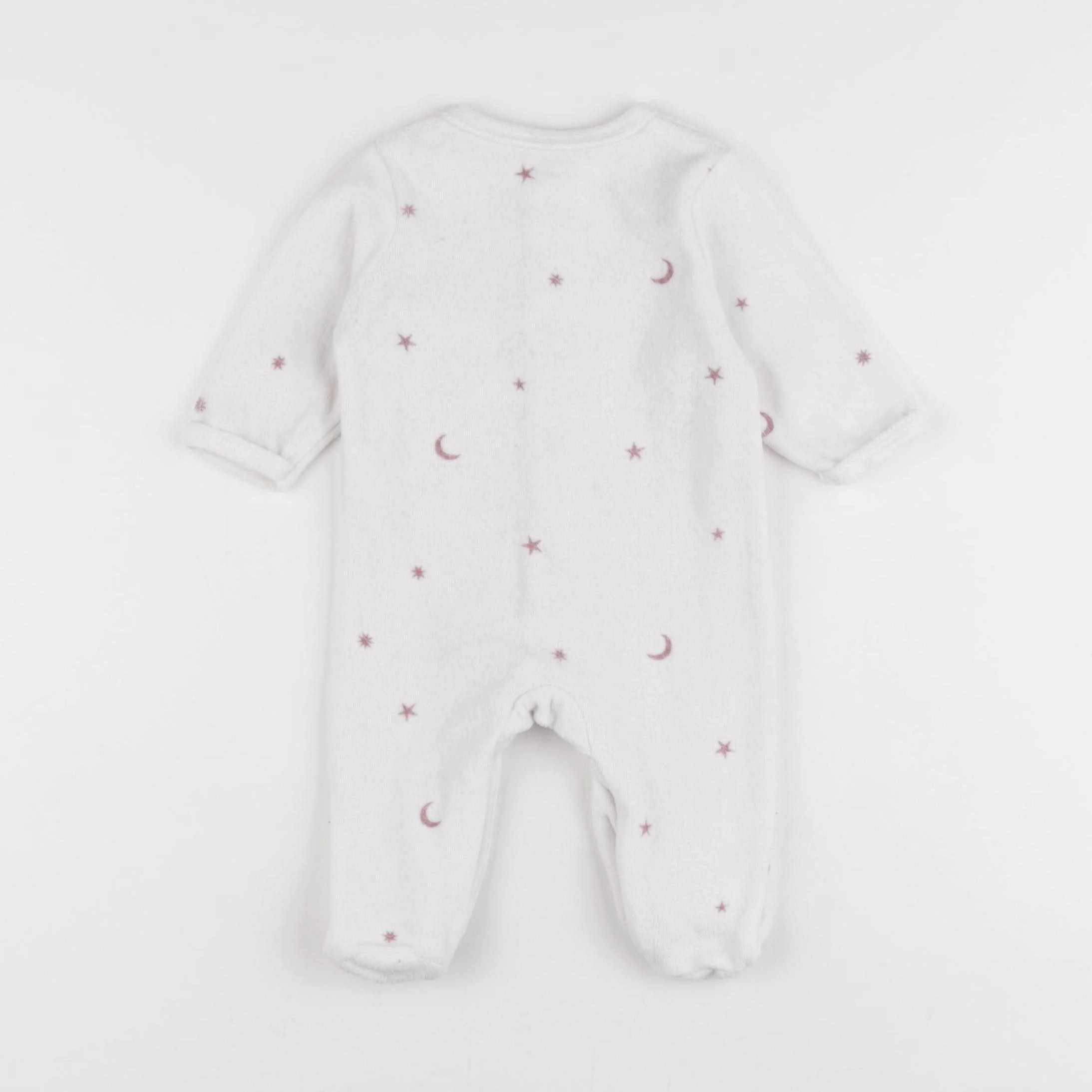 Vertbaudet - pyjama velours blanc - 3 mois