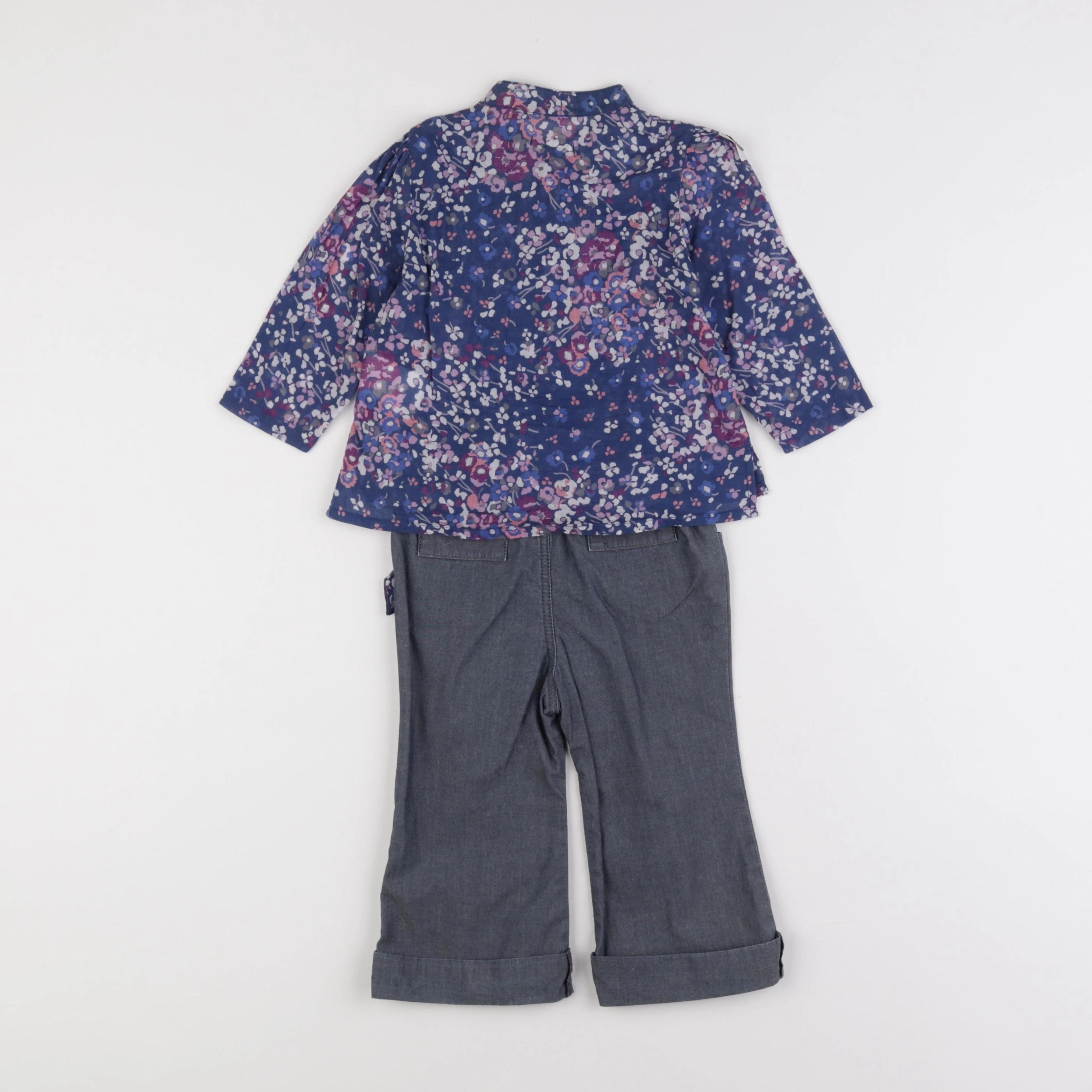 IKKS - ensemble gris, bleu - 12 mois