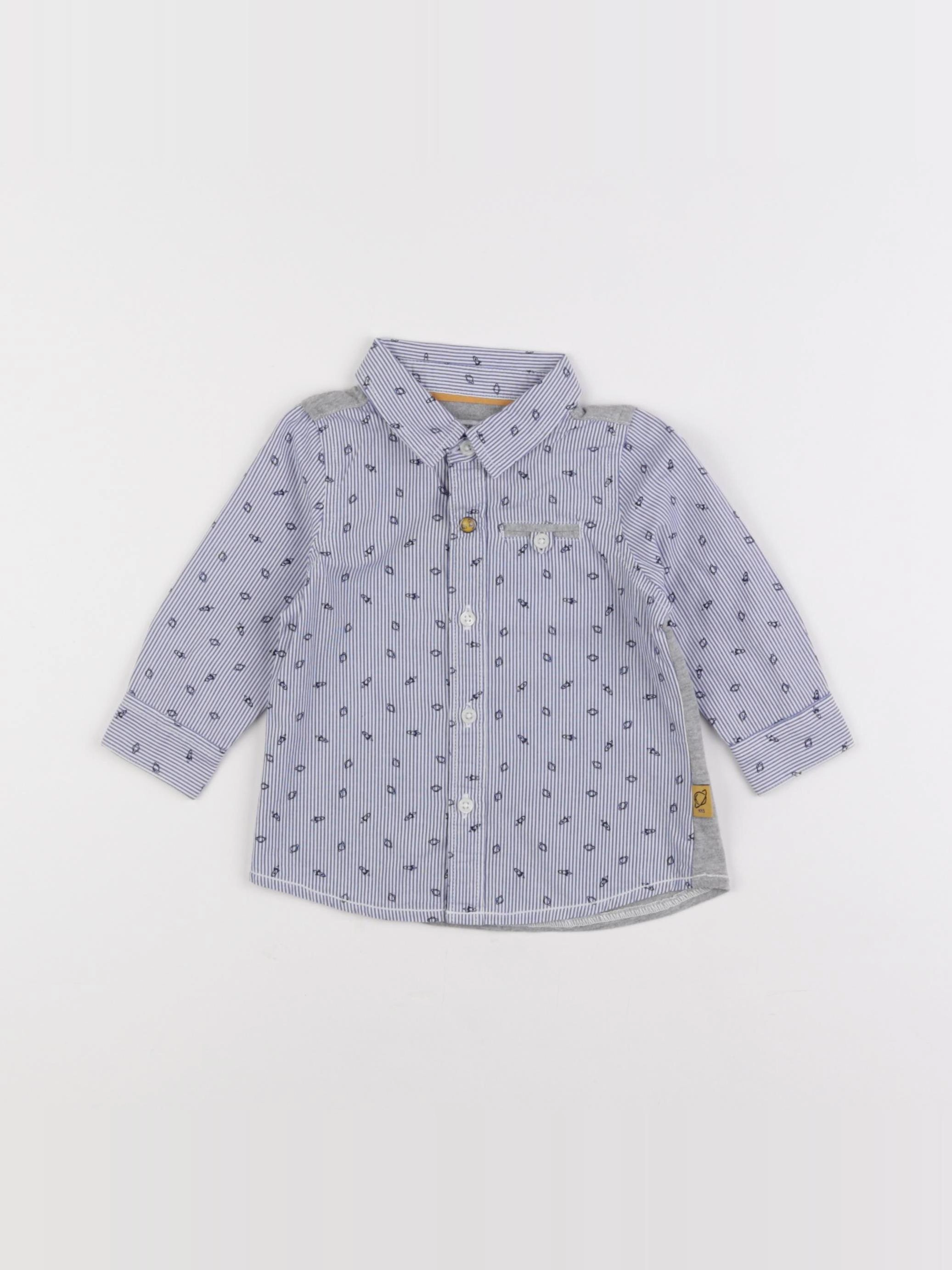 IKKS - chemise bleu - 6 mois