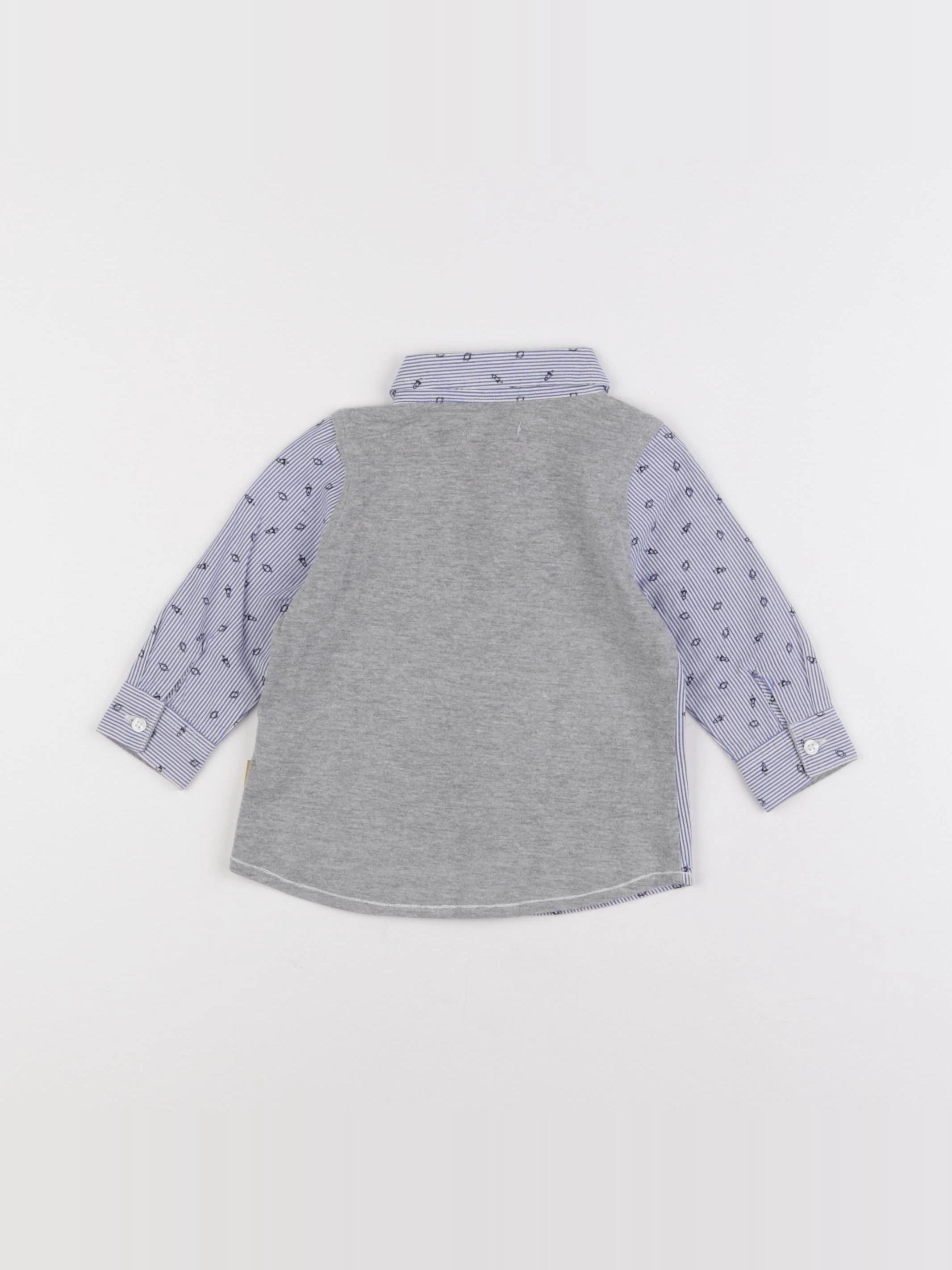 IKKS - chemise bleu - 6 mois