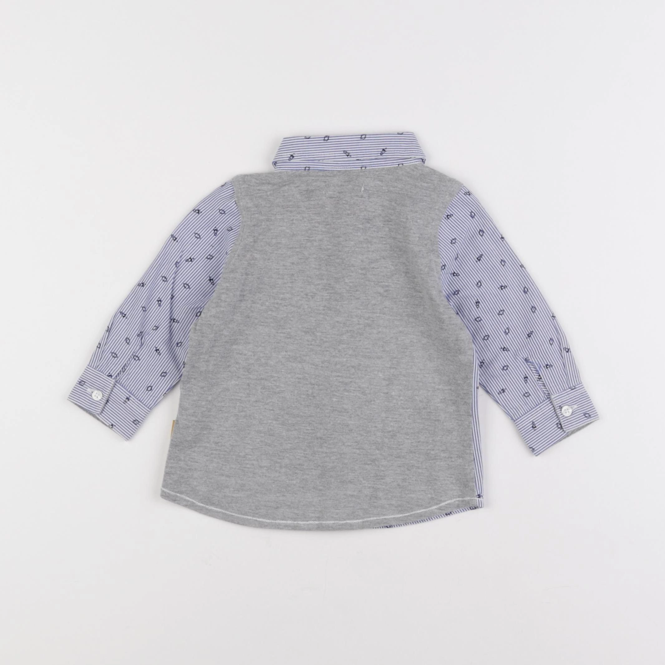 IKKS - chemise bleu - 6 mois