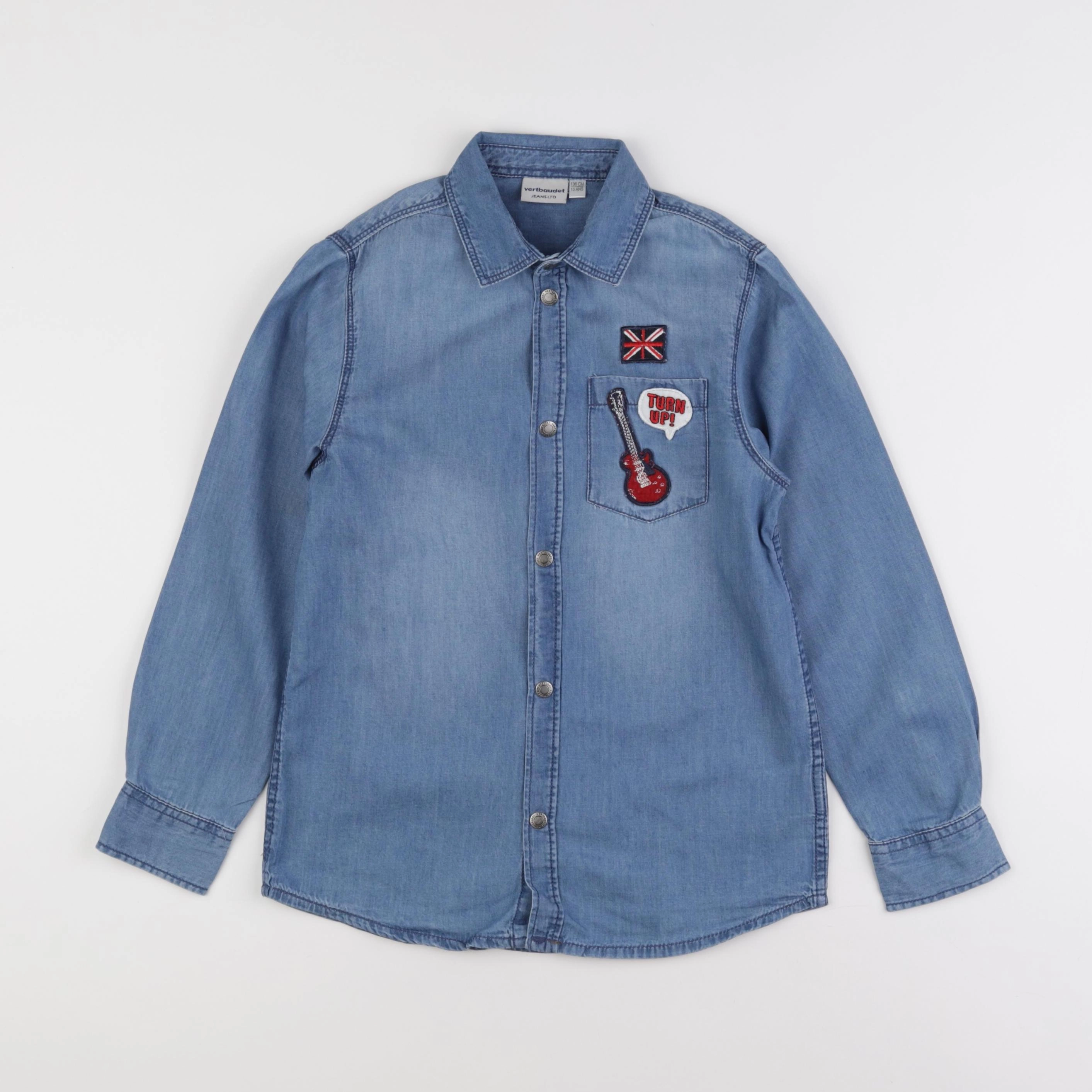 Vertbaudet - chemise bleu - 10 ans