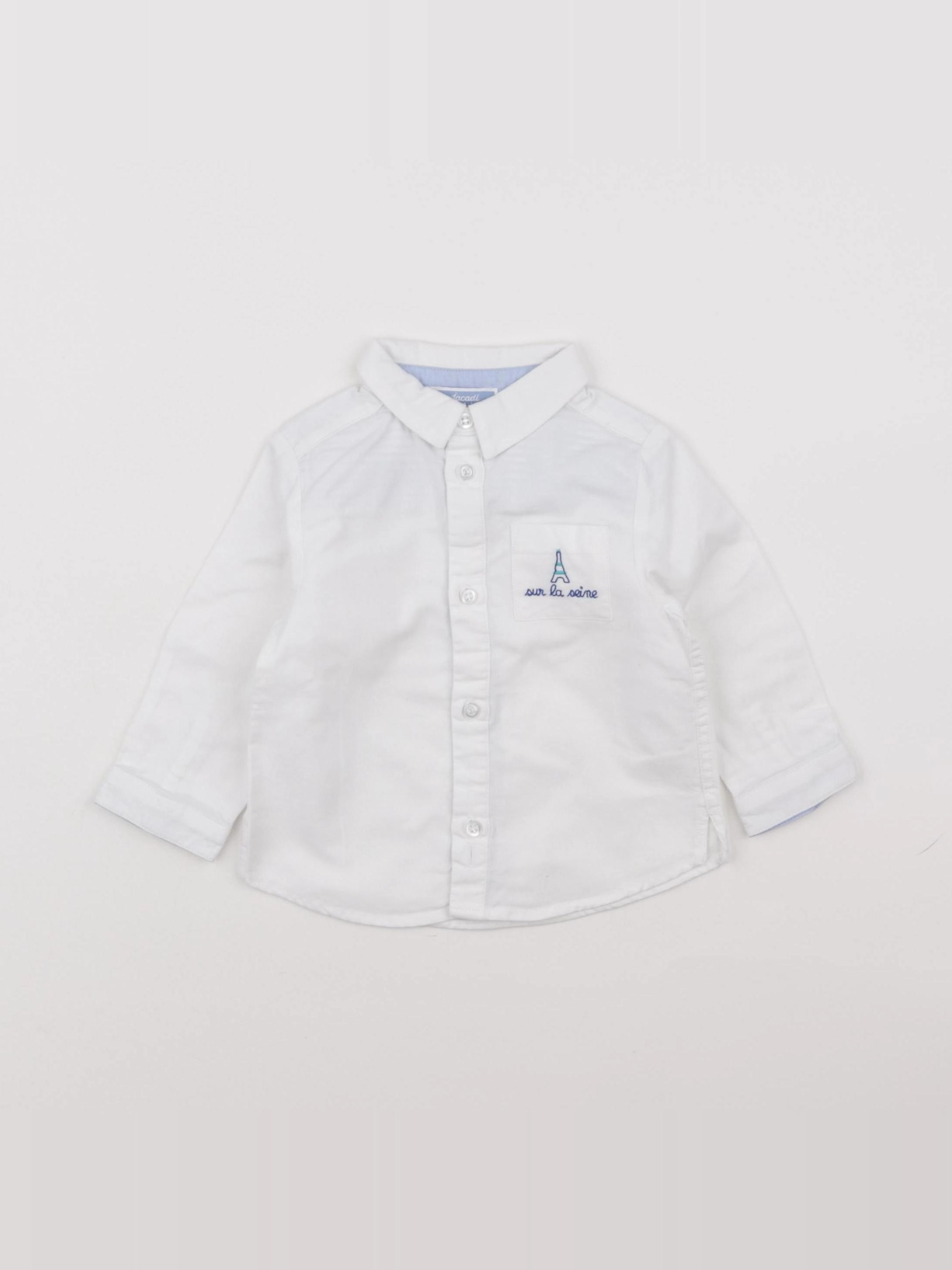 Jacadi - chemise blanc - 12 mois