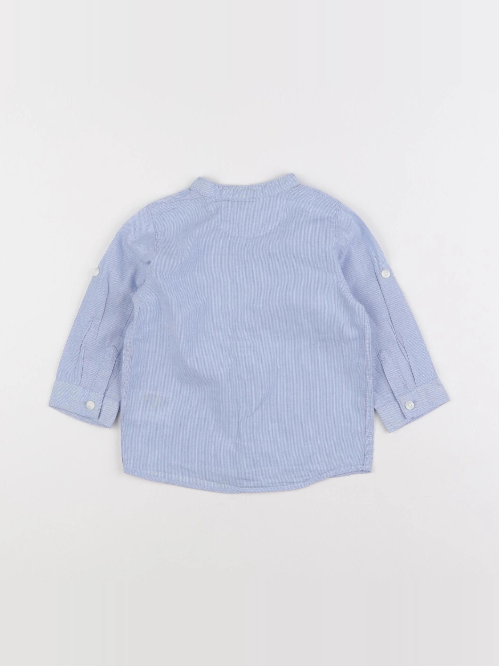 H&M - chemise bleu - 6/9 mois