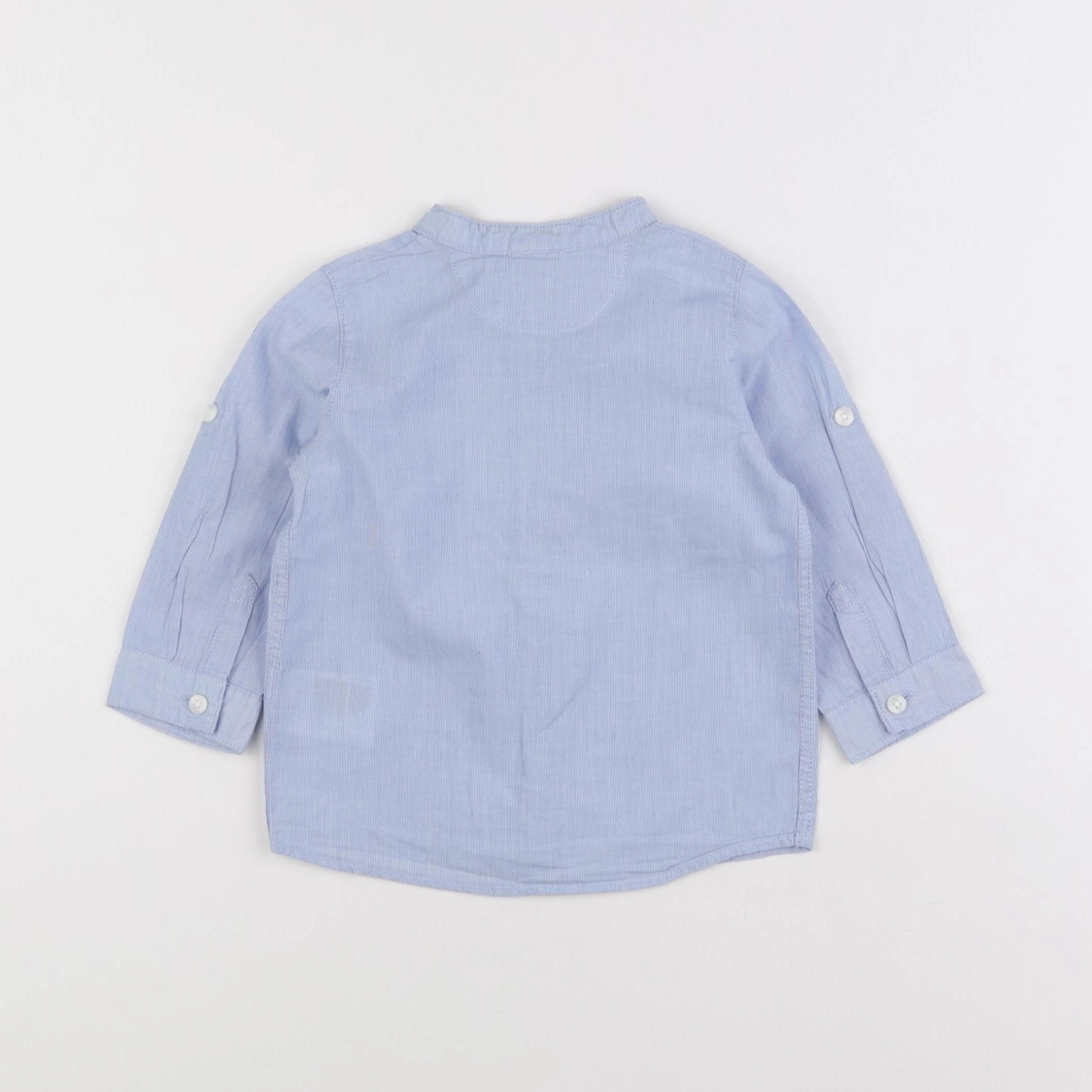 H&M - chemise bleu - 6/9 mois