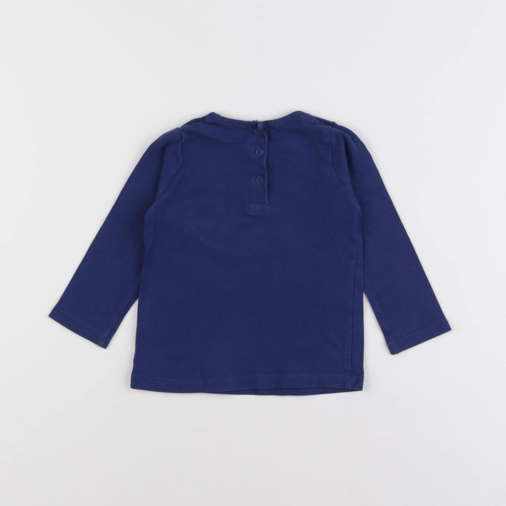 Vertbaudet - tee-shirt bleu - 12 mois