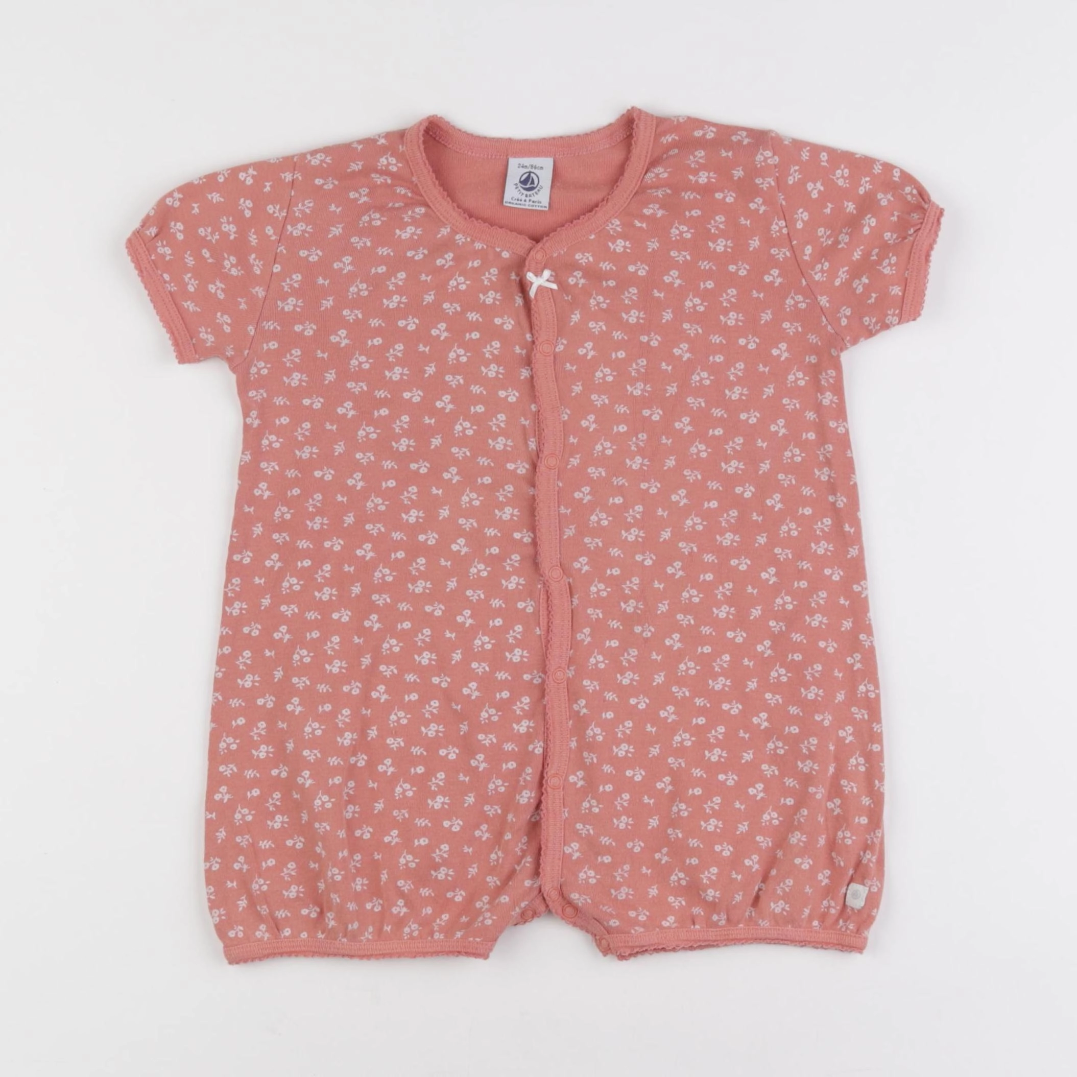 Petit Bateau - pyjama coton rose - 2 ans