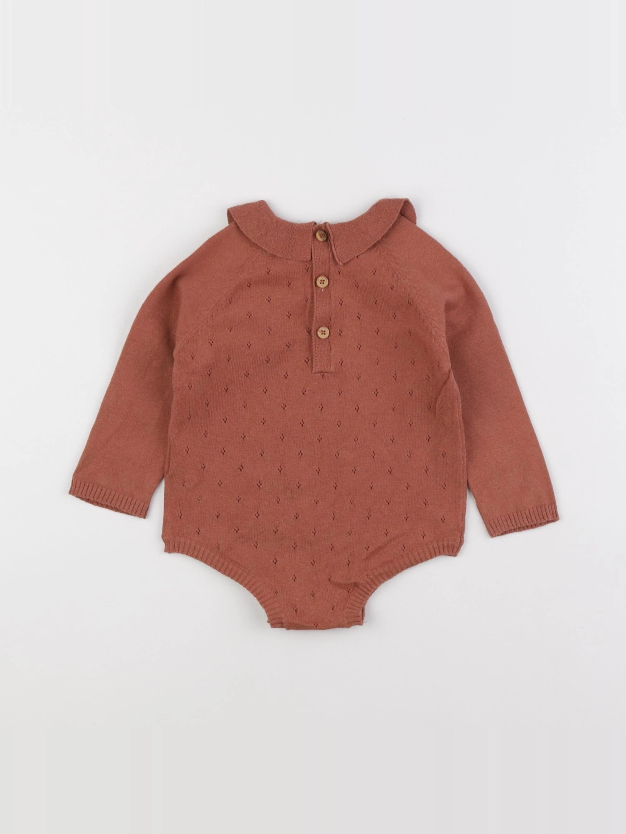 Vertbaudet - combinaison marron - 9 mois