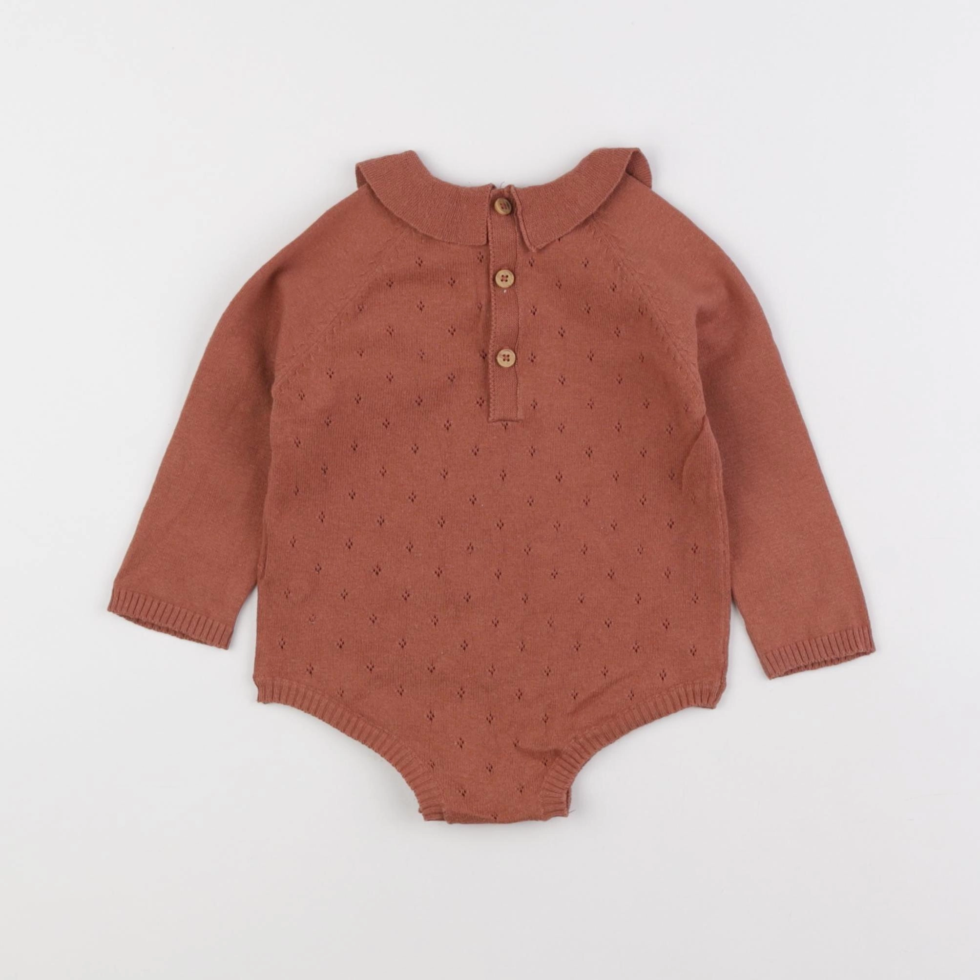 Vertbaudet - combinaison marron - 9 mois