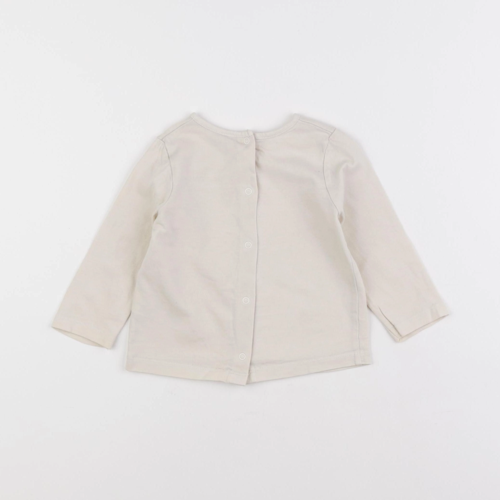 Vertbaudet - tee-shirt beige - 9 mois