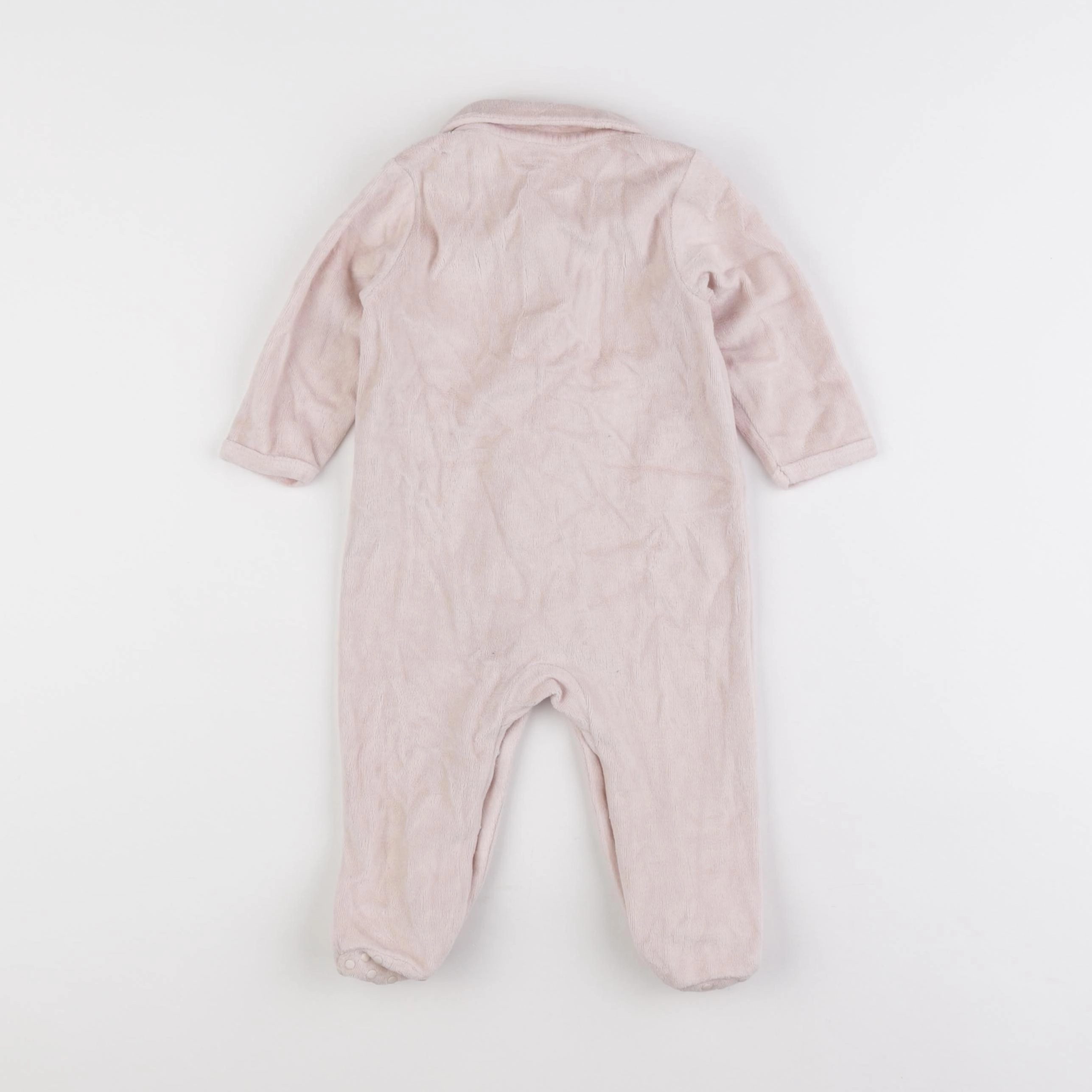 Vertbaudet - pyjama velours rose - 9 mois