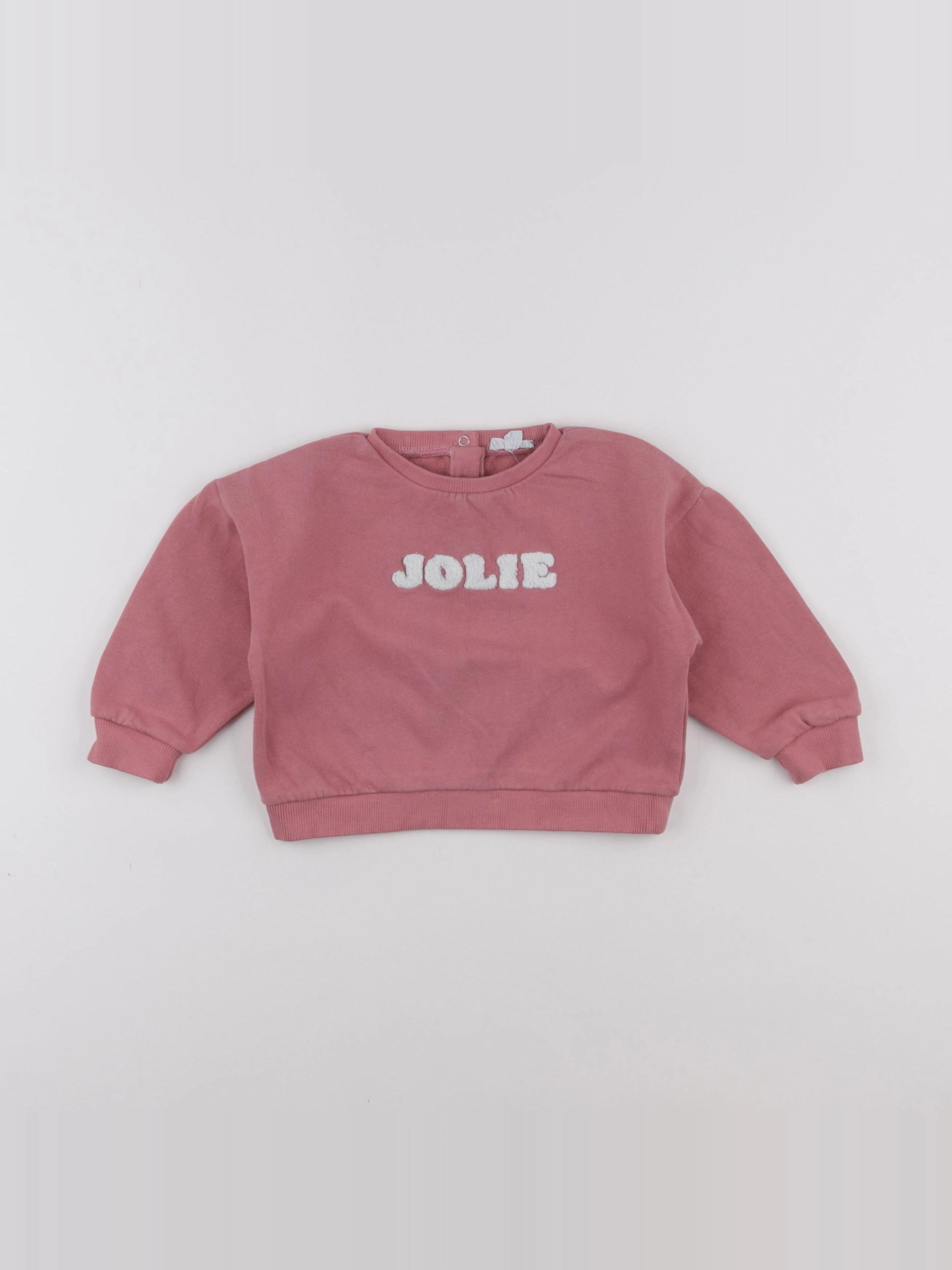 Vertbaudet - sweat rose - 2 ans