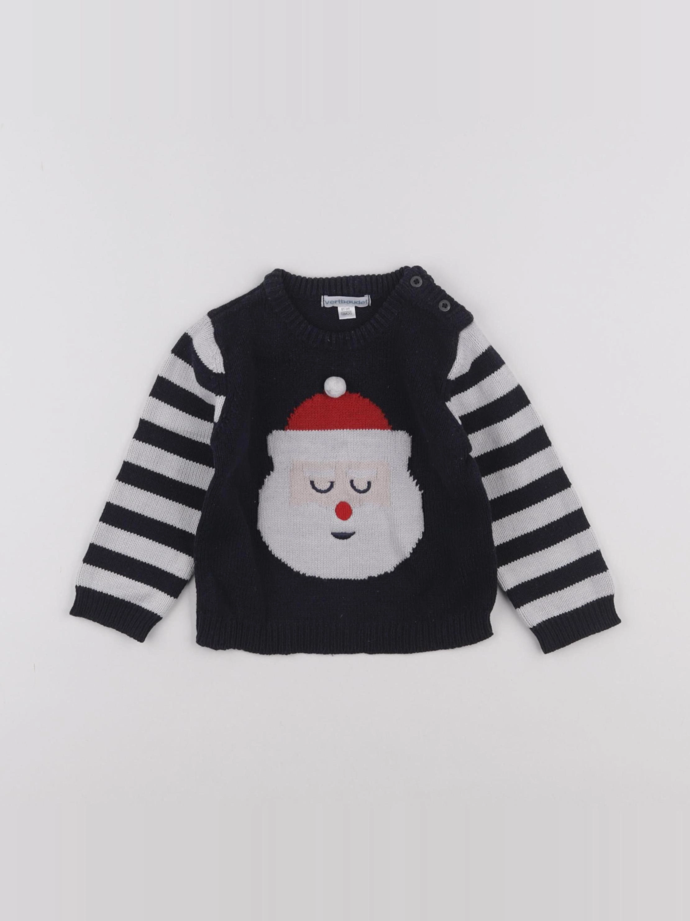 Vertbaudet - pull bleu - 18 mois
