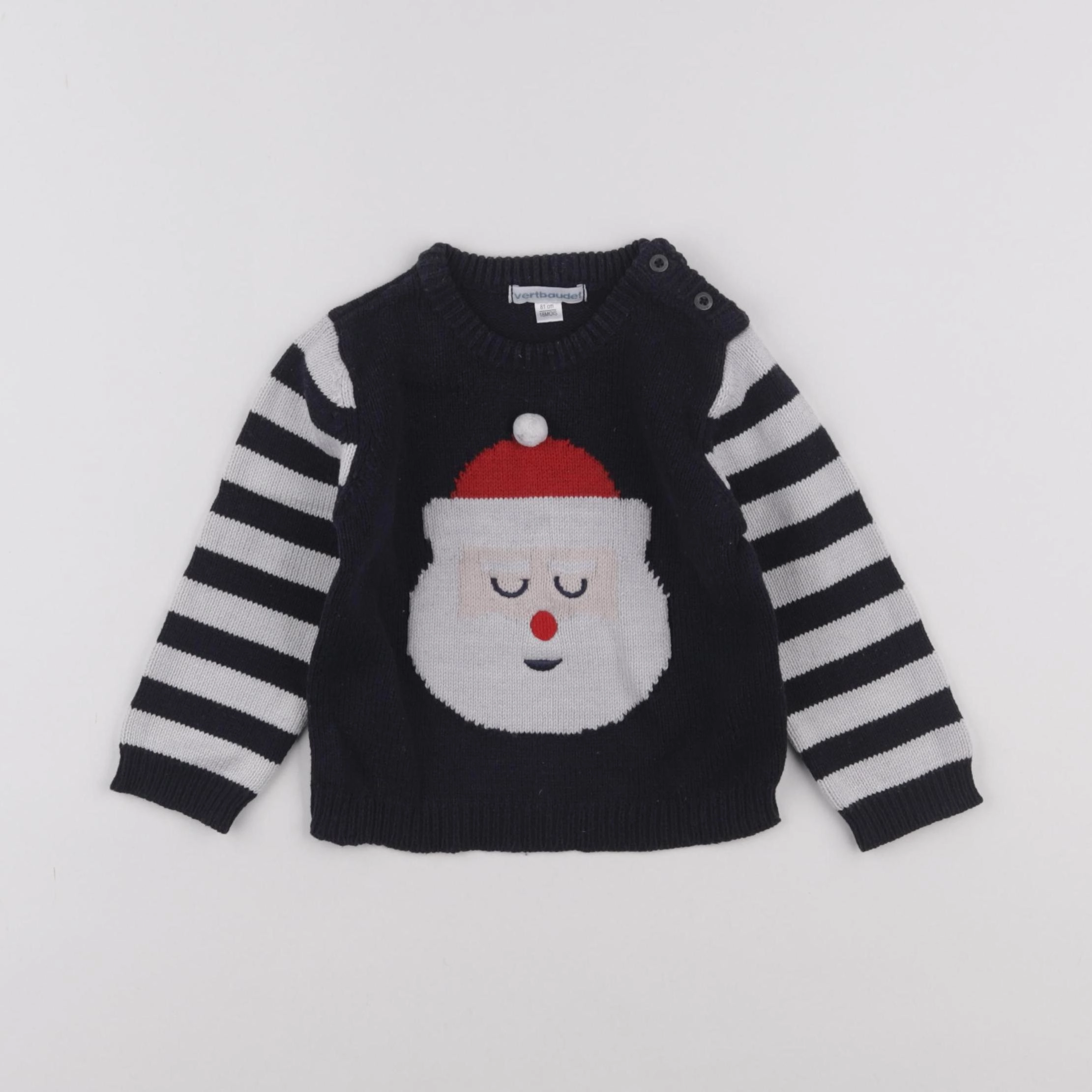 Vertbaudet - pull bleu - 18 mois