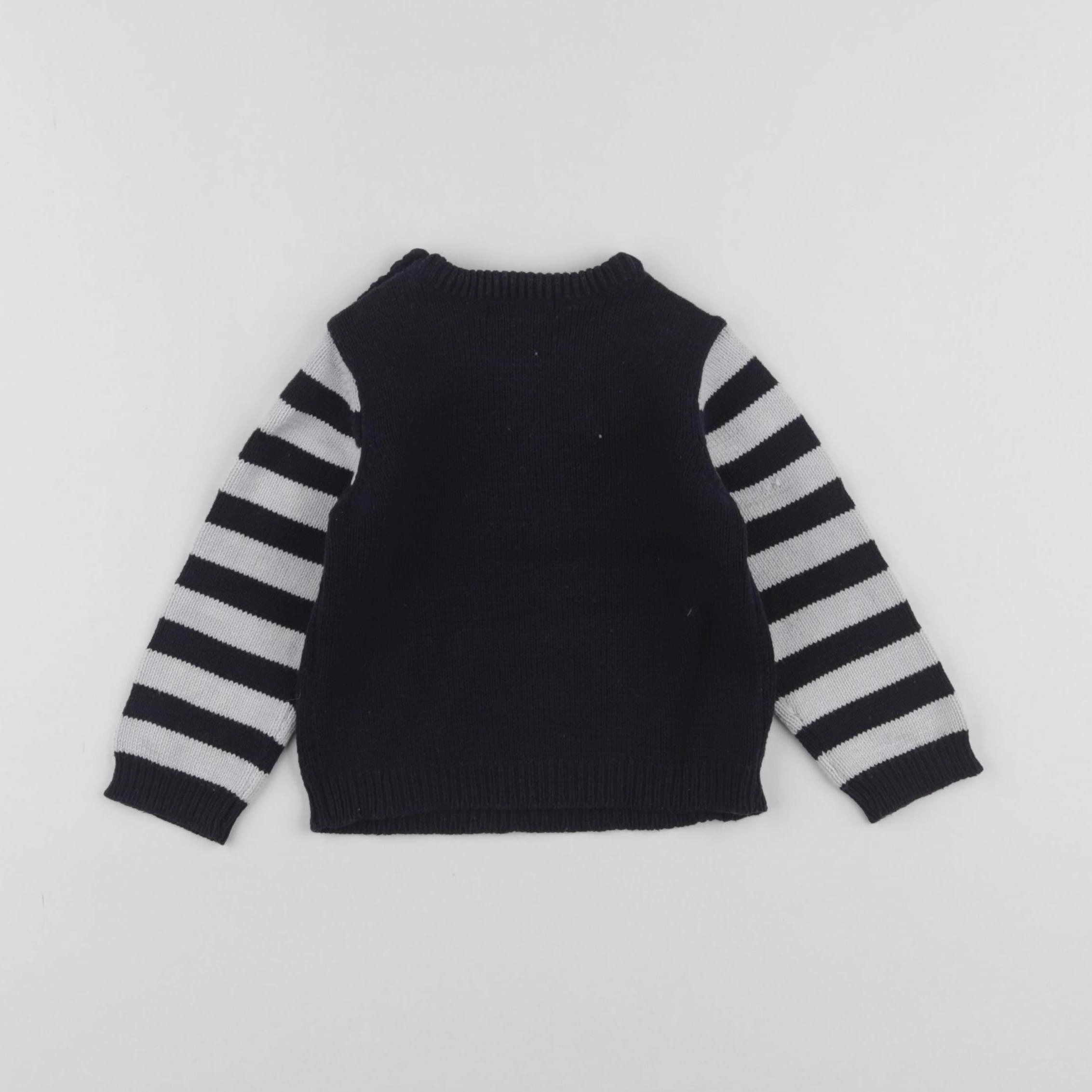 Vertbaudet - pull bleu - 18 mois