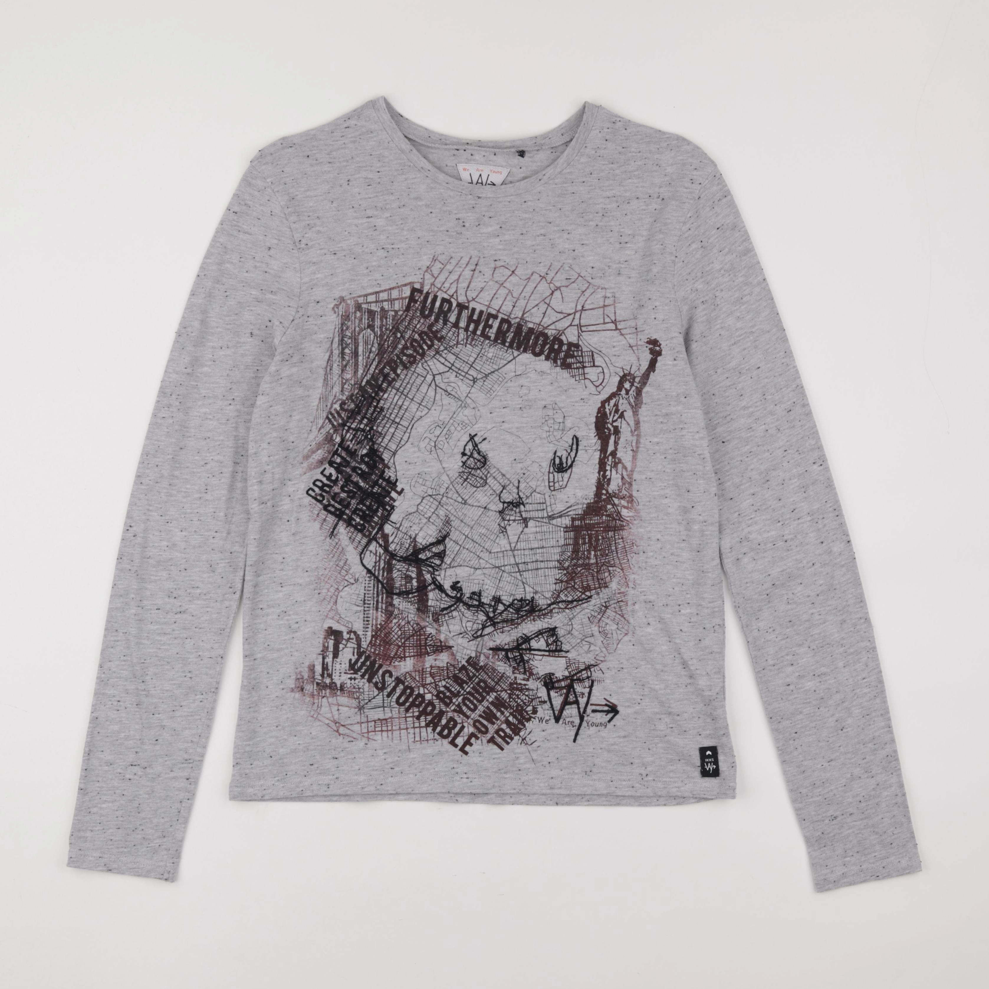 IKKS - tee-shirt gris - 14 ans