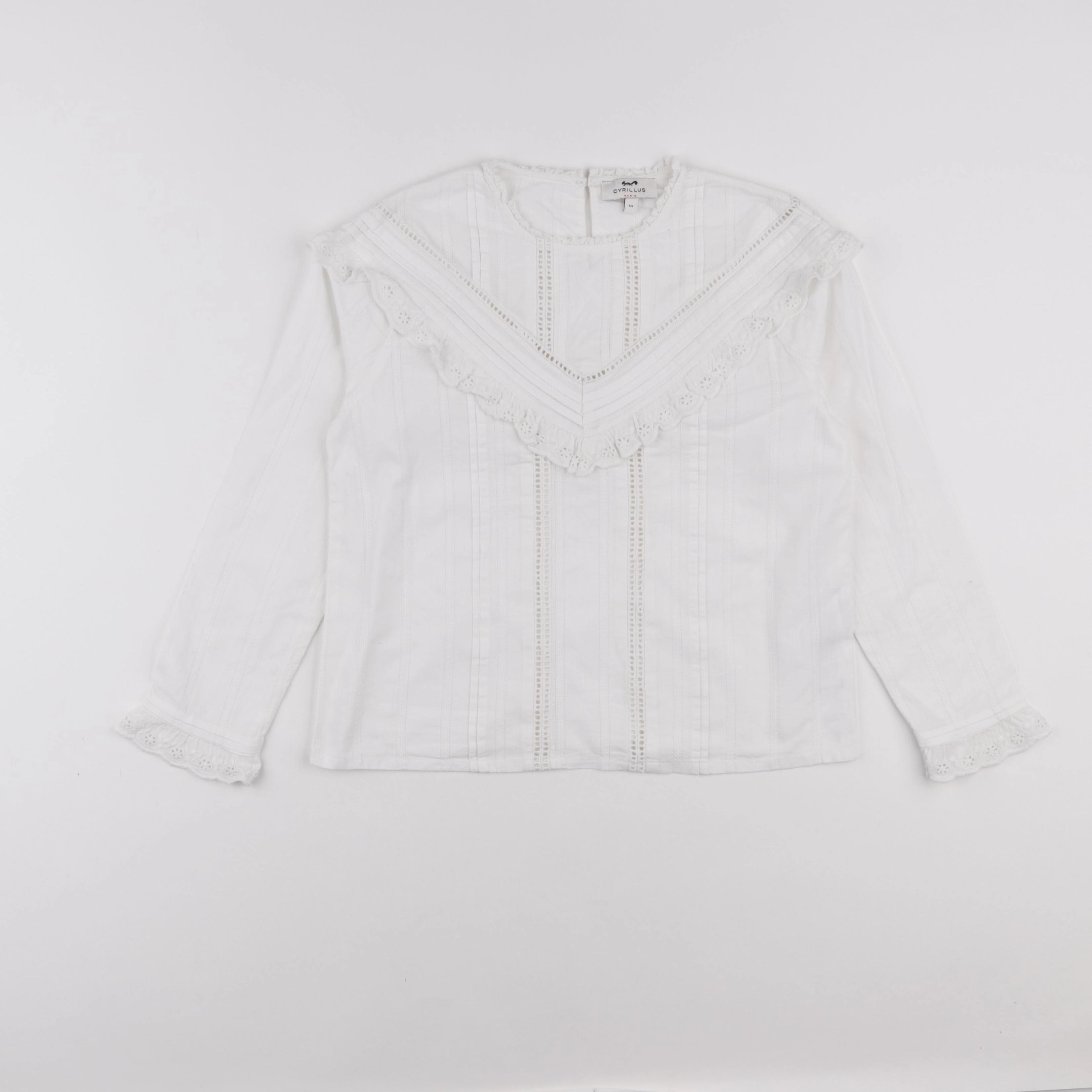 Cyrillus - blouse blanc - 10 ans