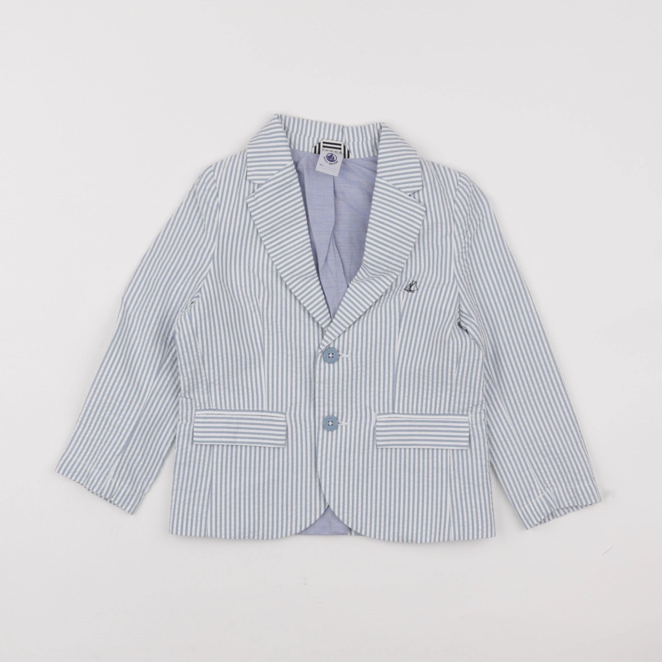 Petit Bateau - veste blanc, bleu - 4 ans