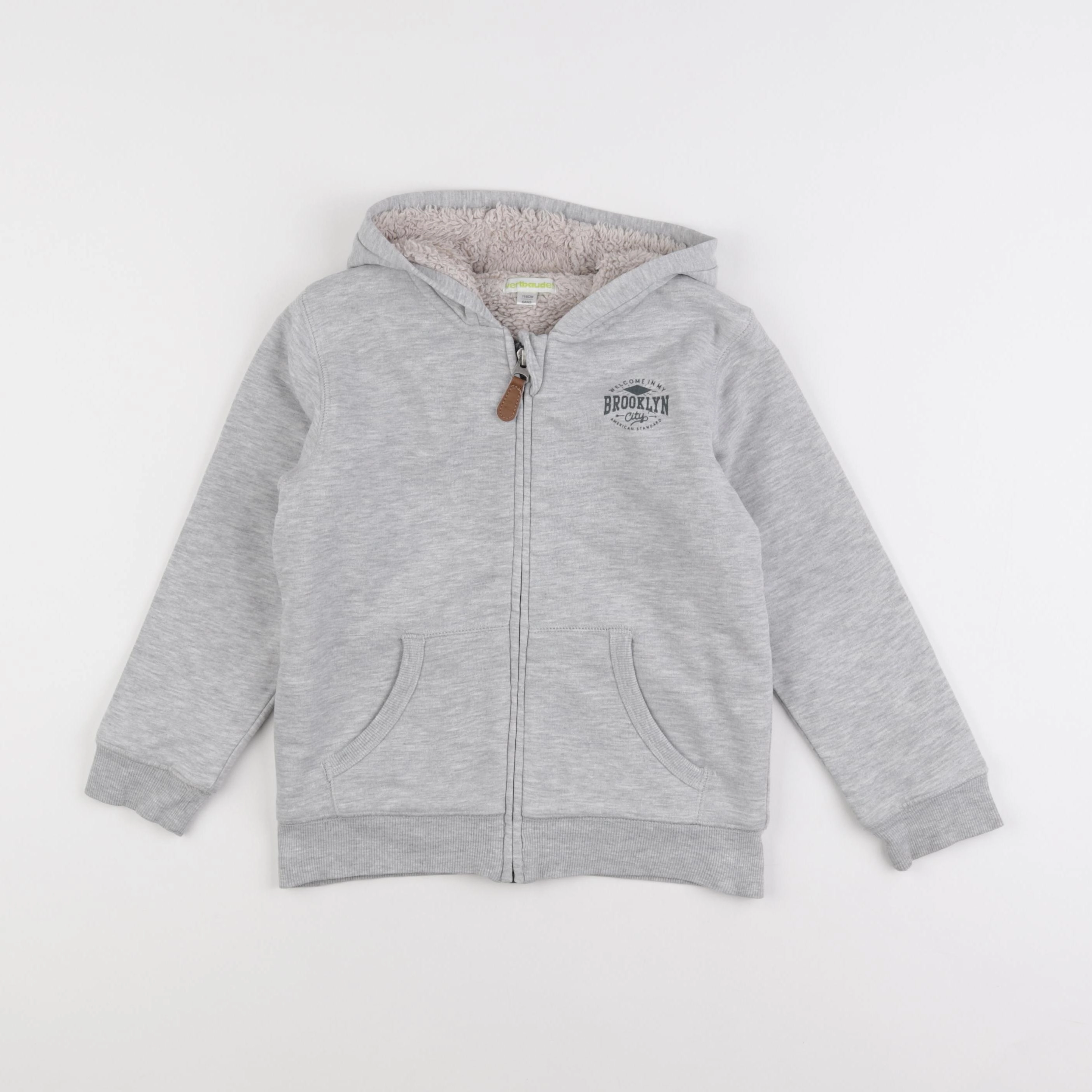 Vertbaudet - sweat gris - 6 ans