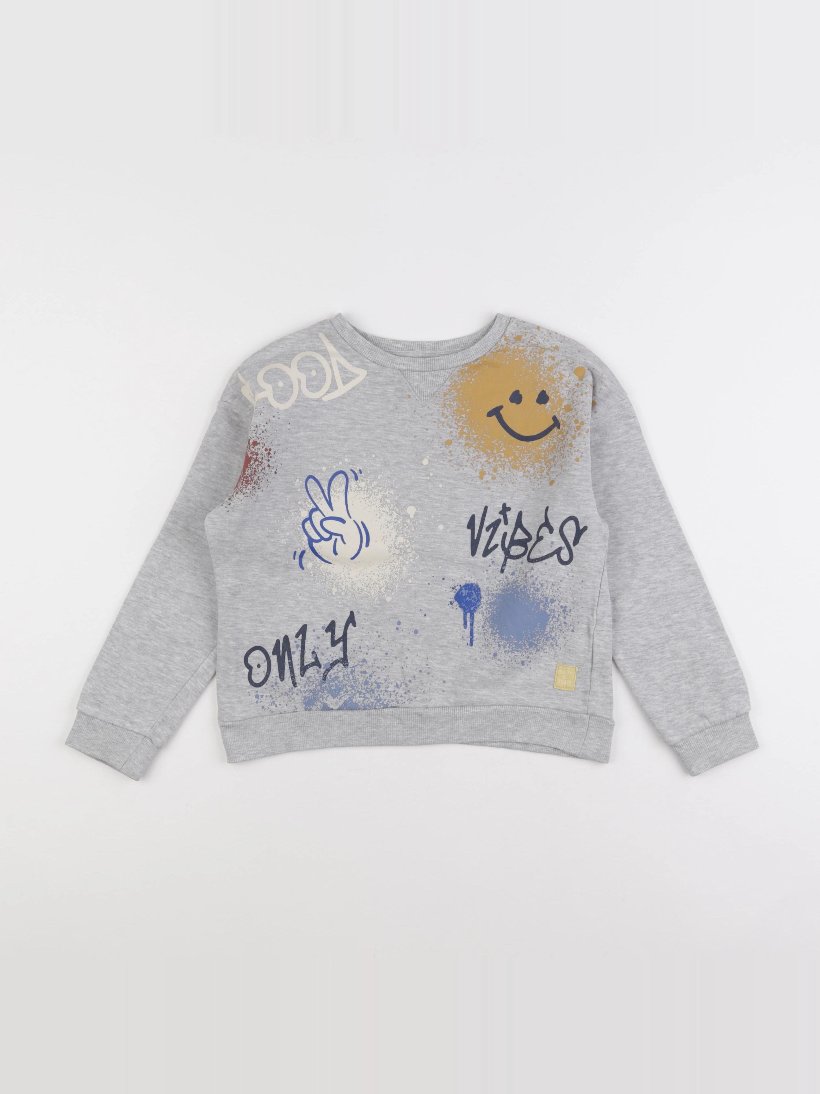 Vertbaudet - sweat gris - 6 ans