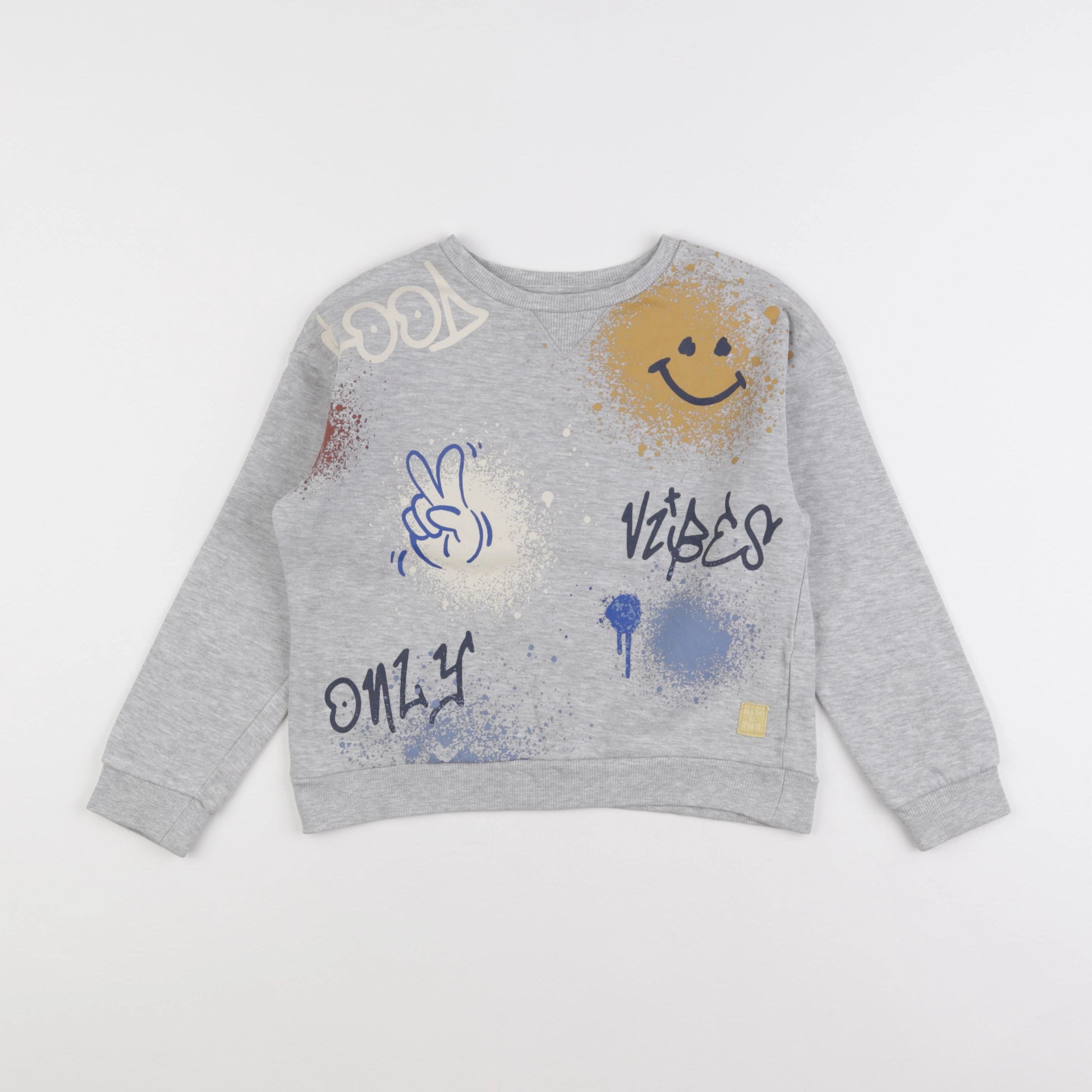 Vertbaudet - sweat gris - 6 ans