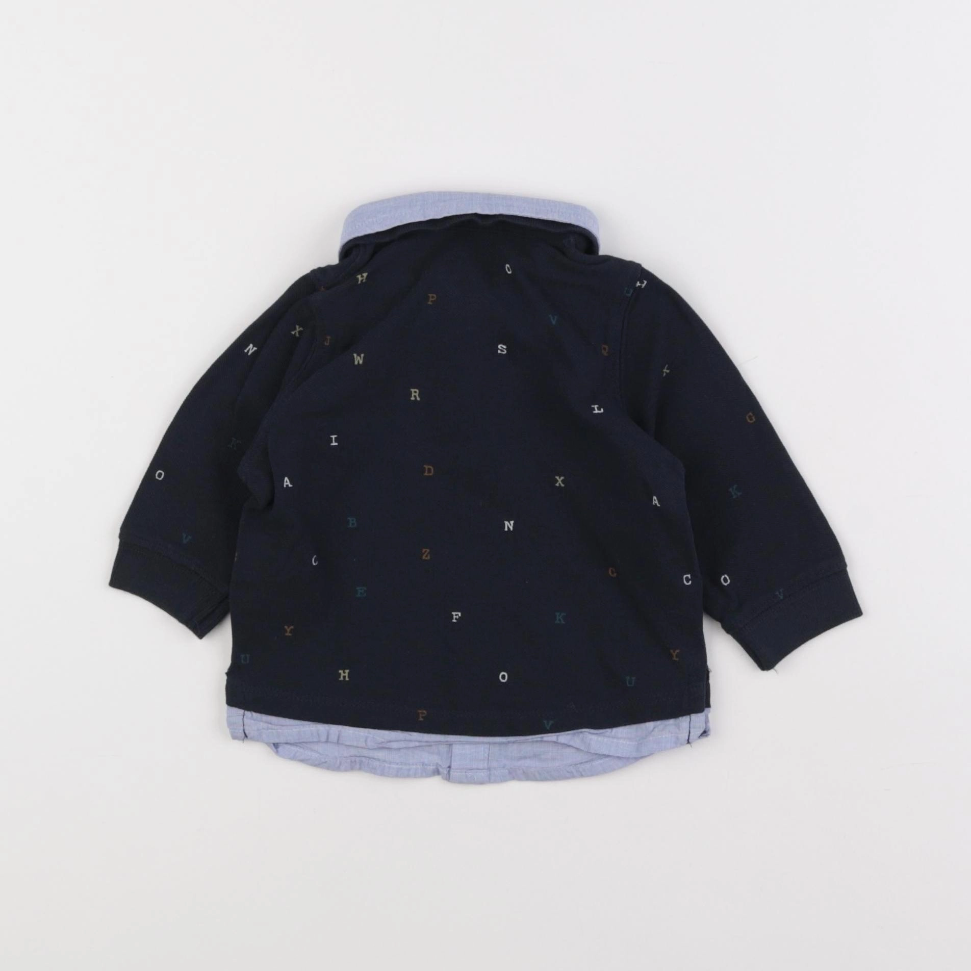 Tape à l'oeil - polo bleu - 9 mois
