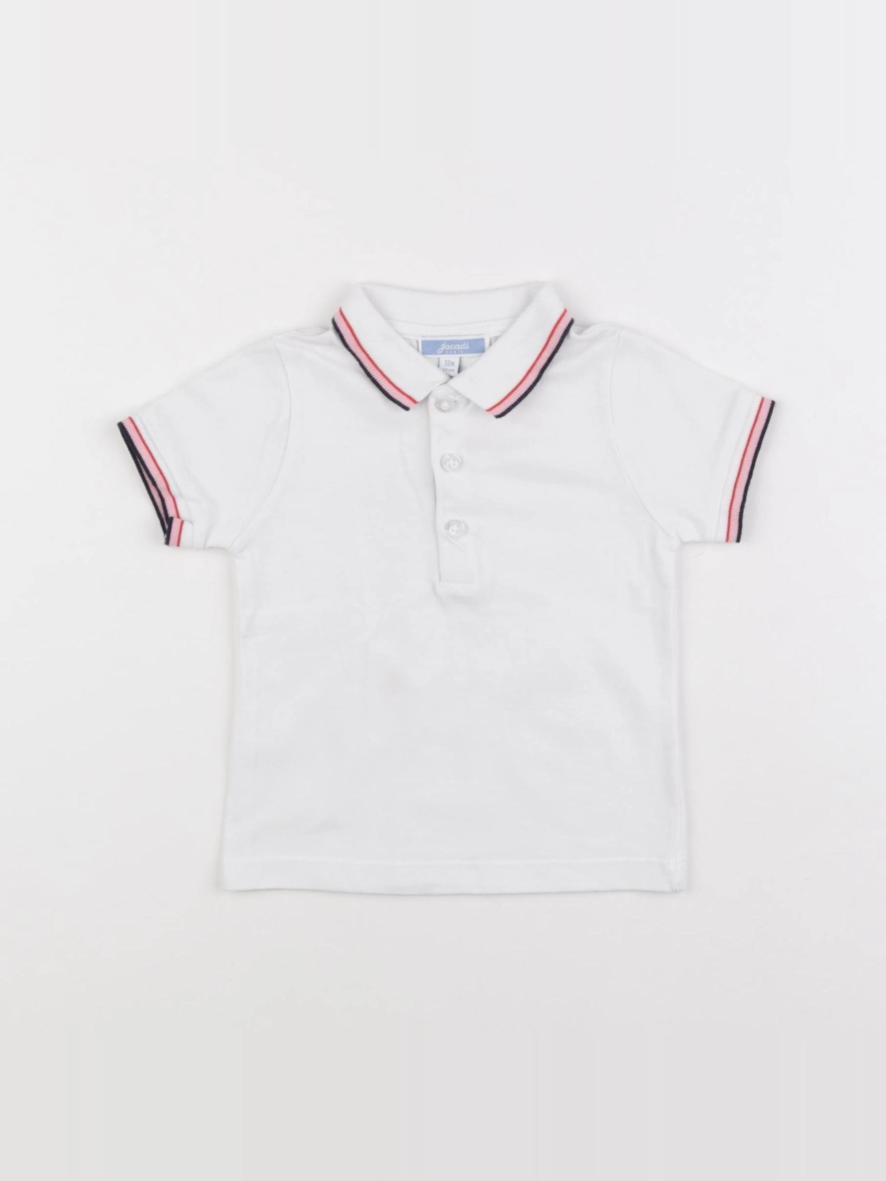 Jacadi - polo blanc - 12 mois
