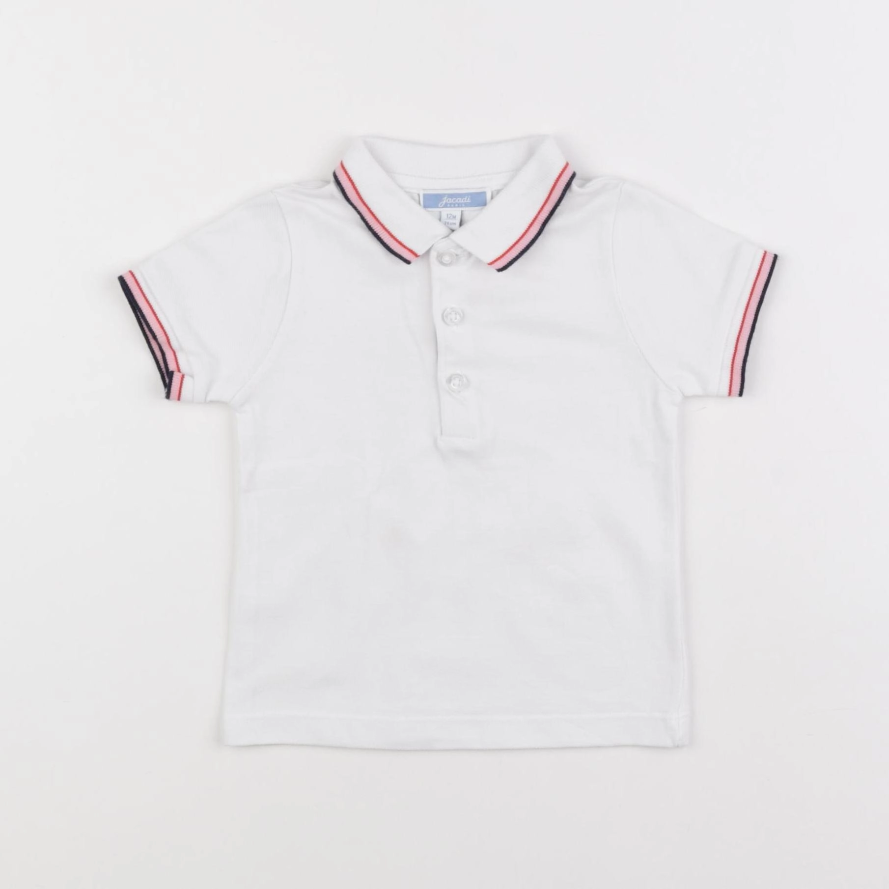 Jacadi - polo blanc - 12 mois