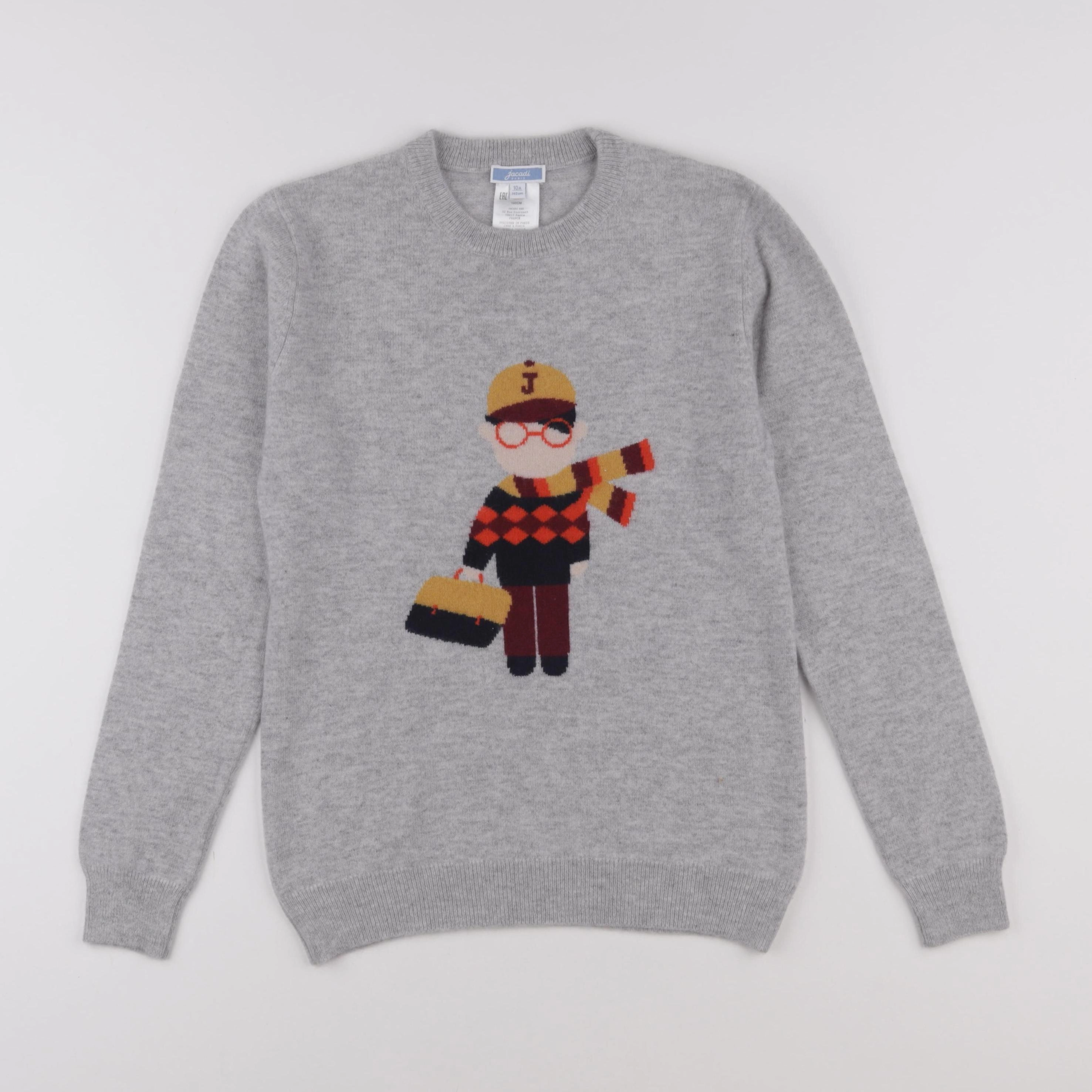 Jacadi - pull gris - 10 ans