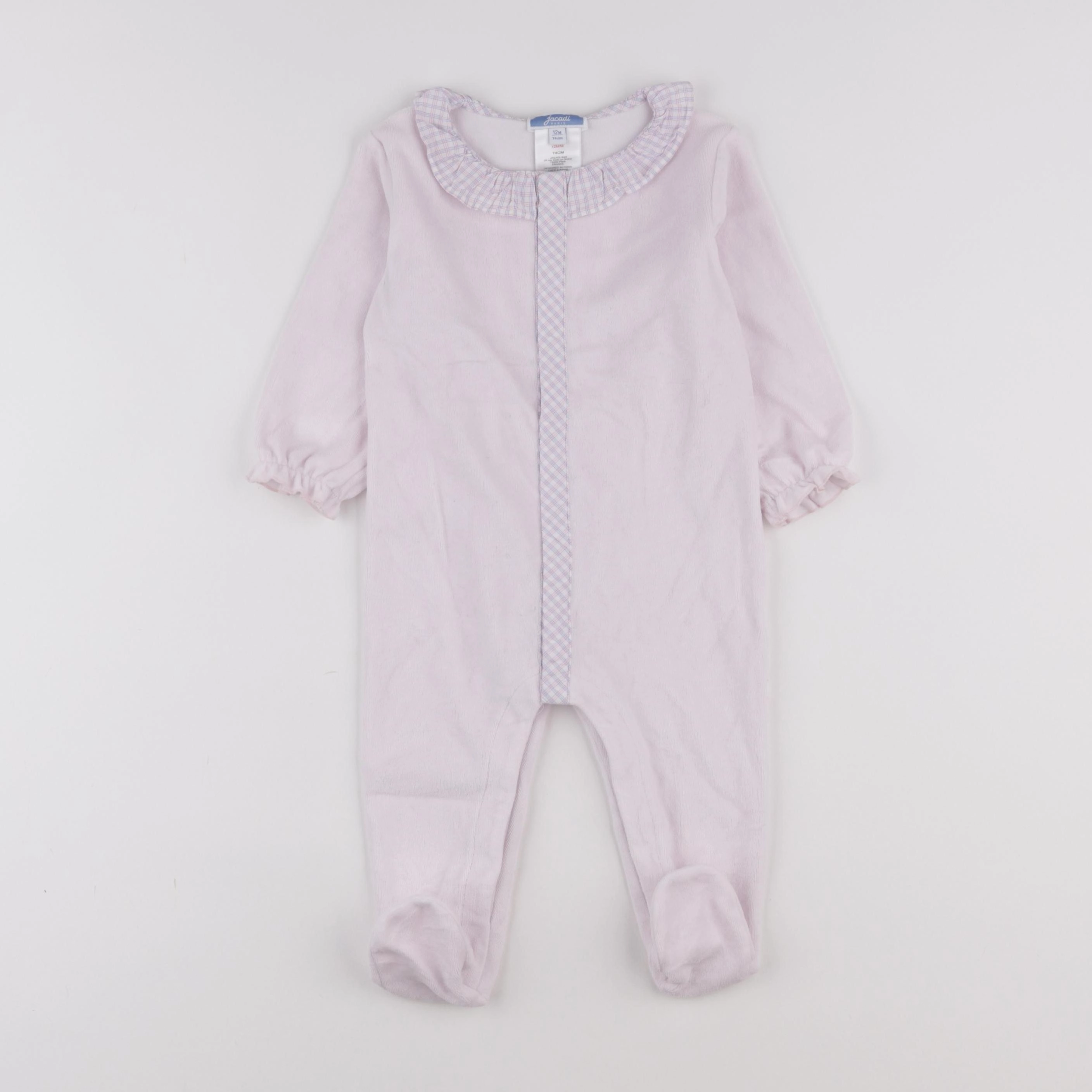 Jacadi - pyjama velours rose - 12 mois