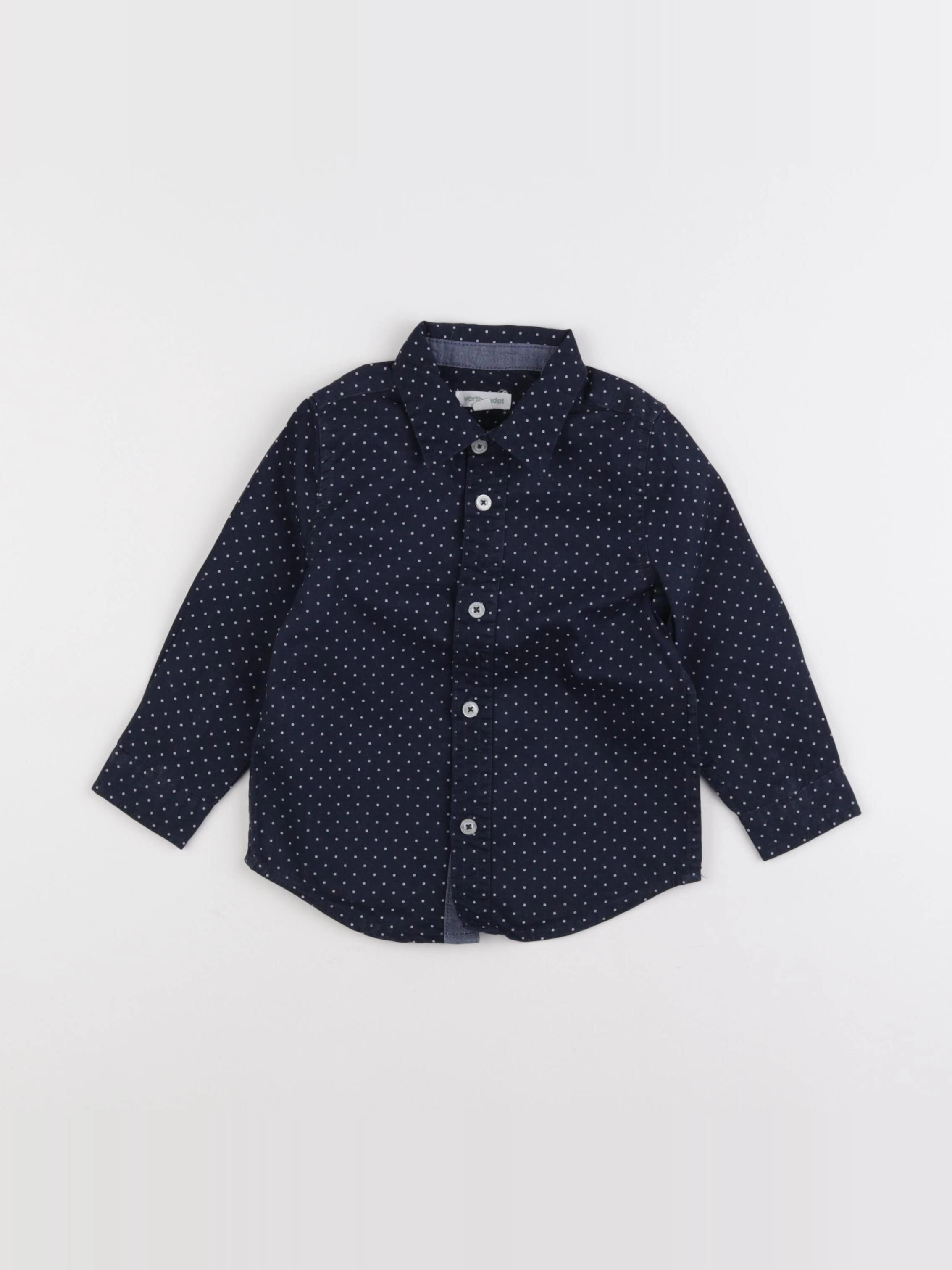 Vertbaudet - chemise bleu - 2 ans
