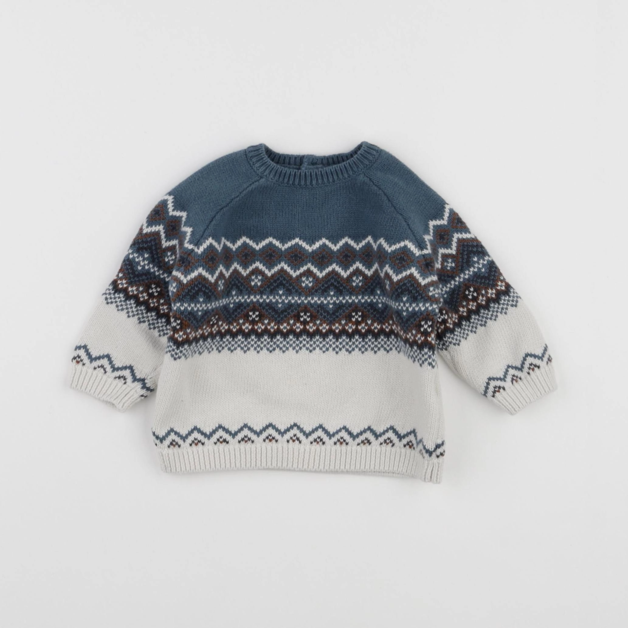 Vertbaudet - pull bleu - 9 mois