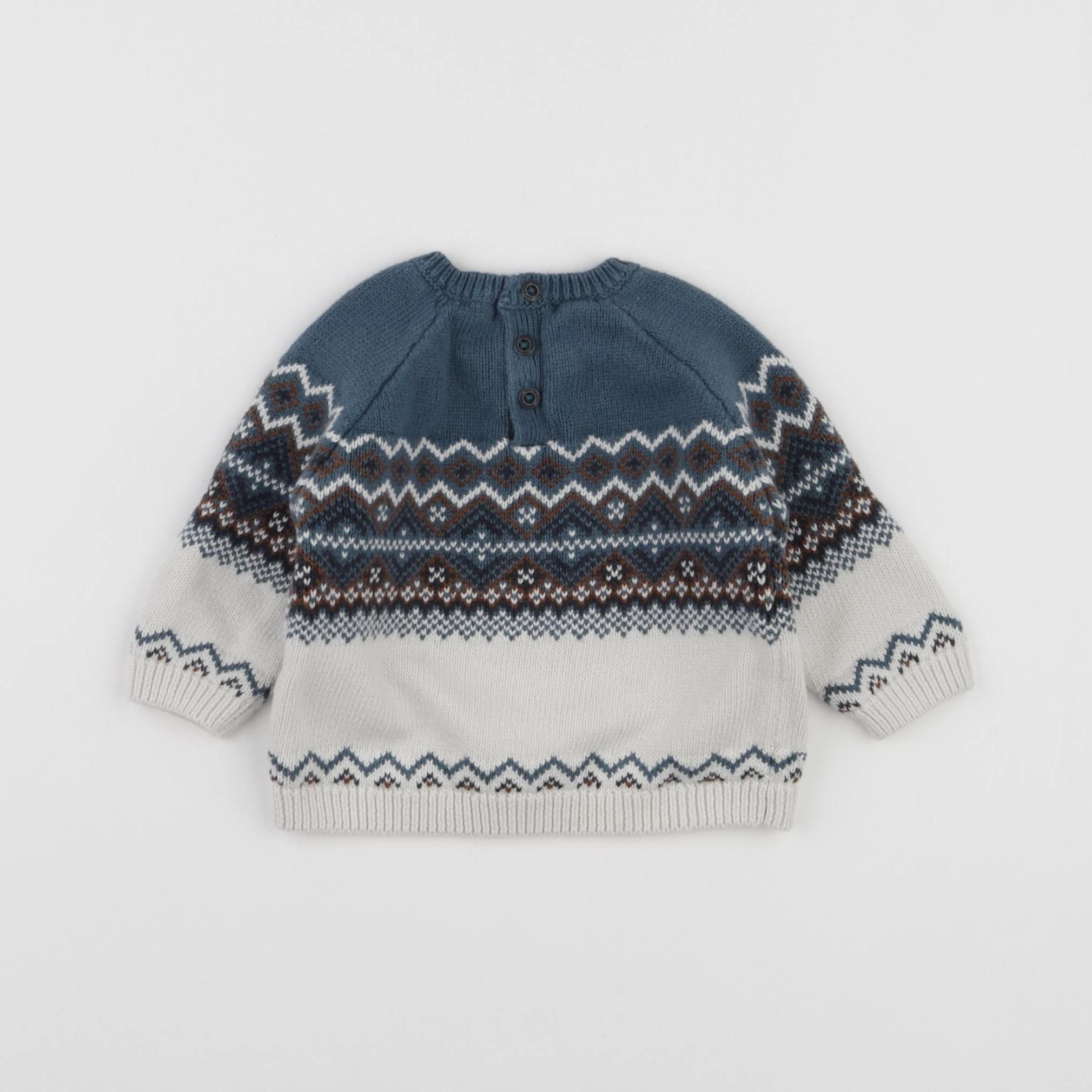 Vertbaudet - pull bleu - 9 mois