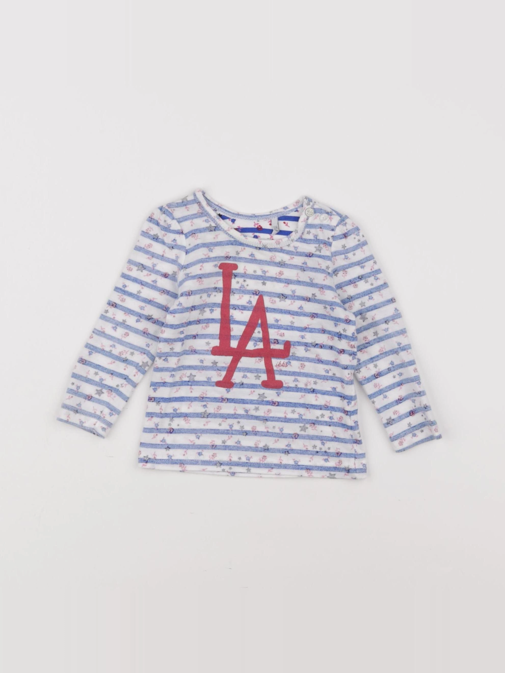 IKKS - tee-shirt bleu - 6 mois