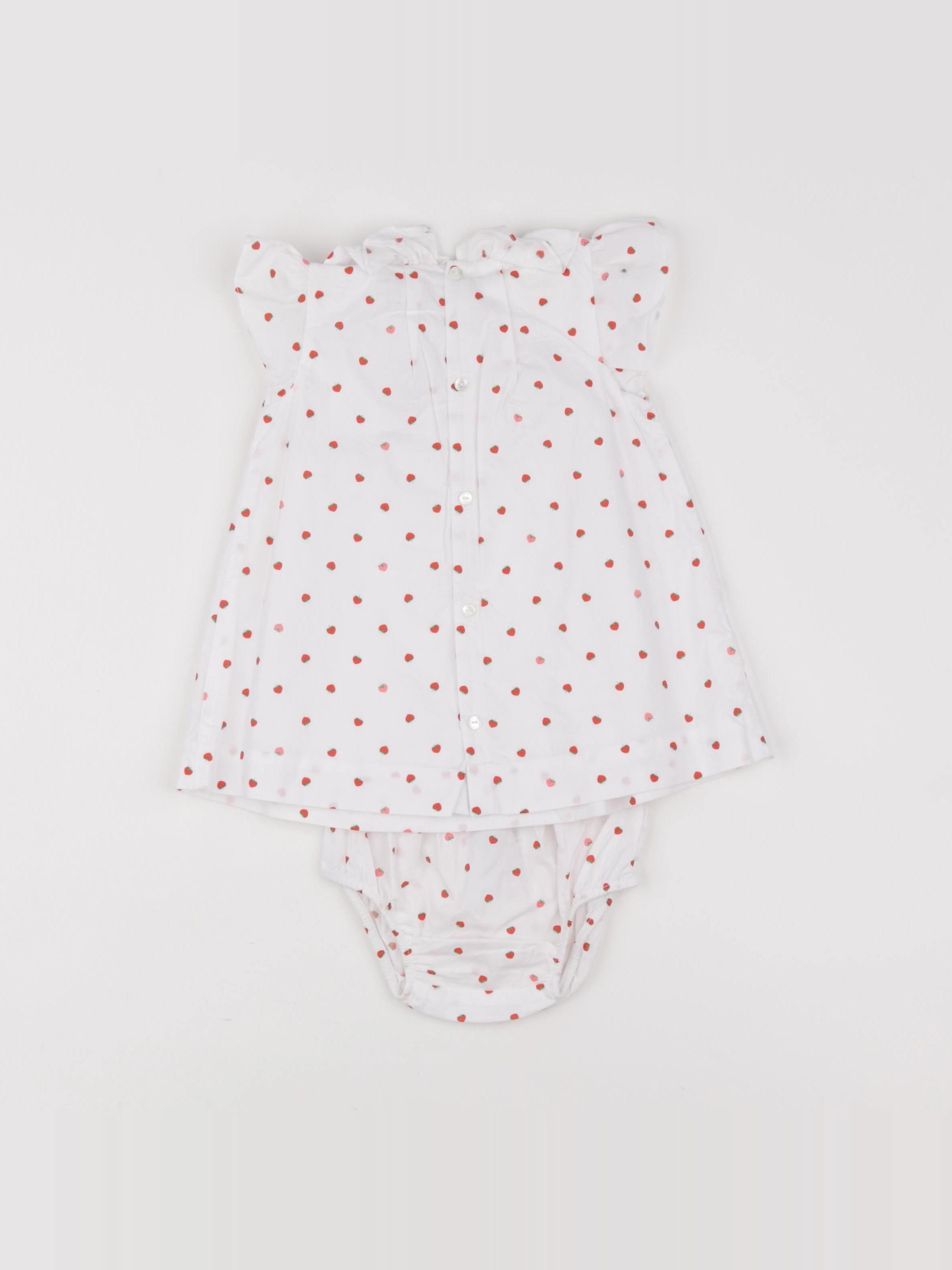 Jacadi - robe blanc - 6 mois