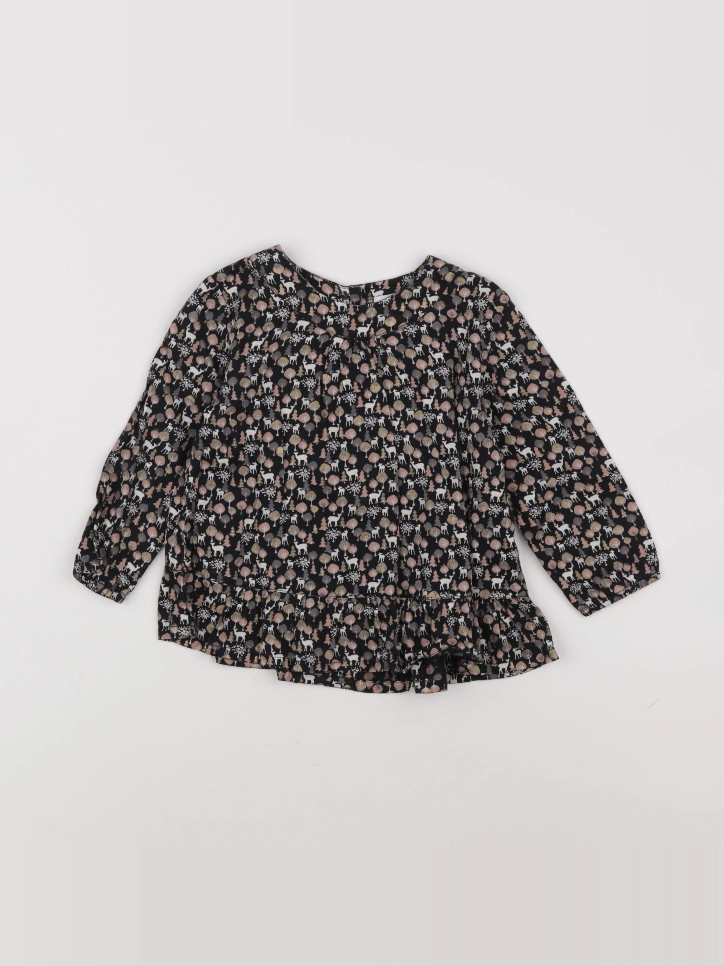 Boutchou - blouse noir - 18 mois