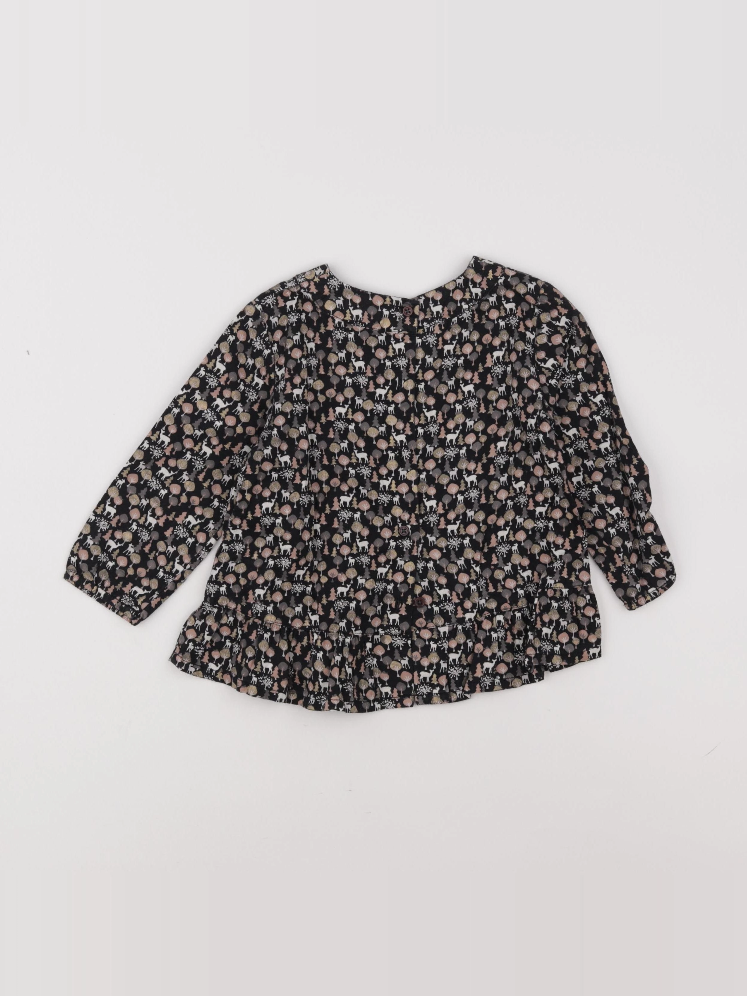Boutchou - blouse noir - 18 mois