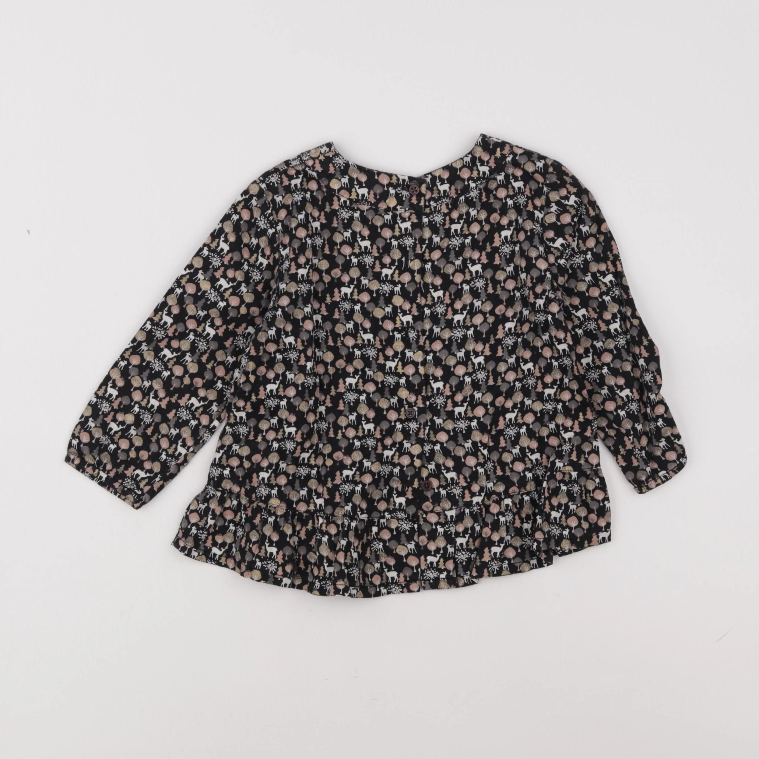 Boutchou - blouse noir - 18 mois